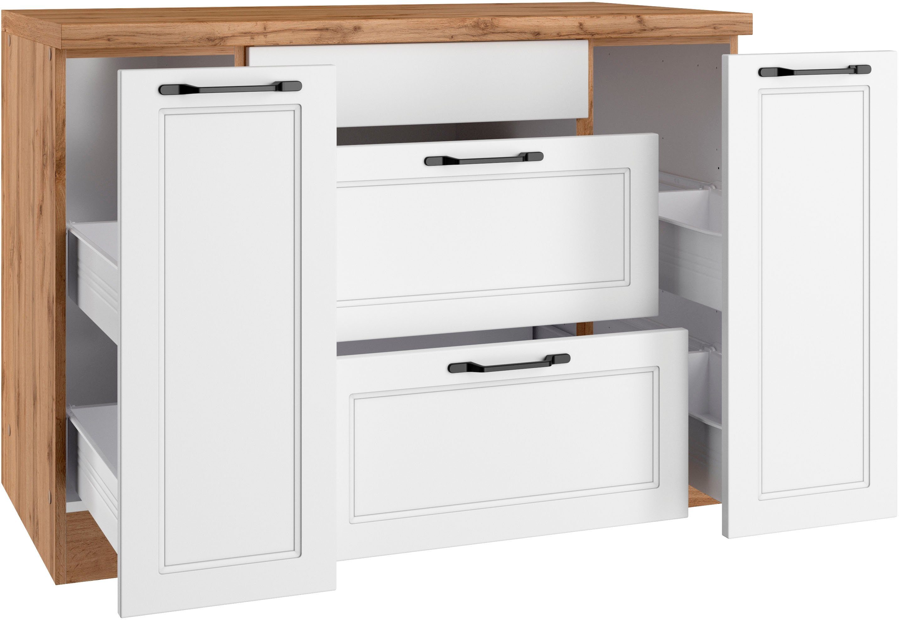 KOCHSTATION Kochfeldumbauschrank KS-Lana Breite 120 cm