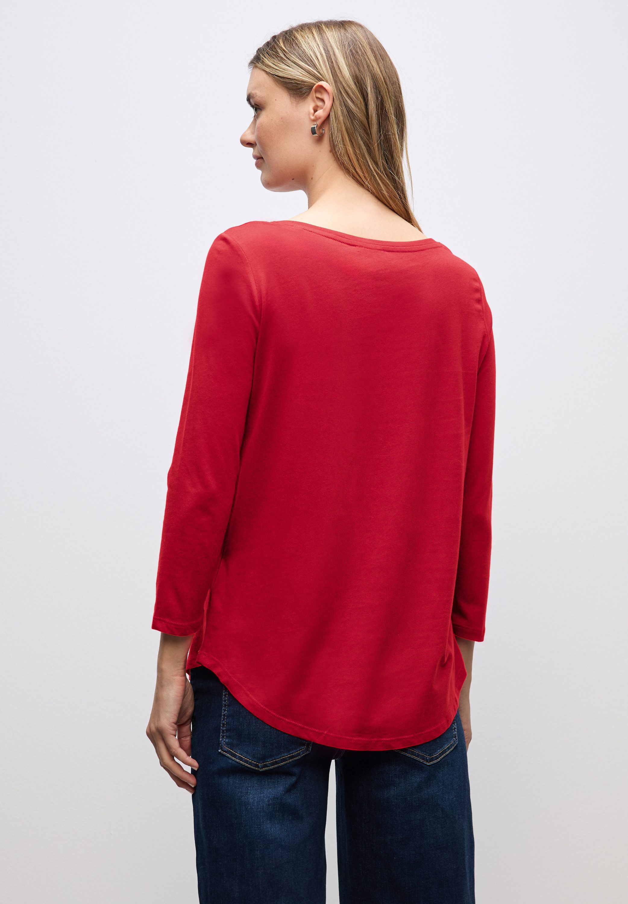 STREET ONE Langarmshirt in Unifarbe