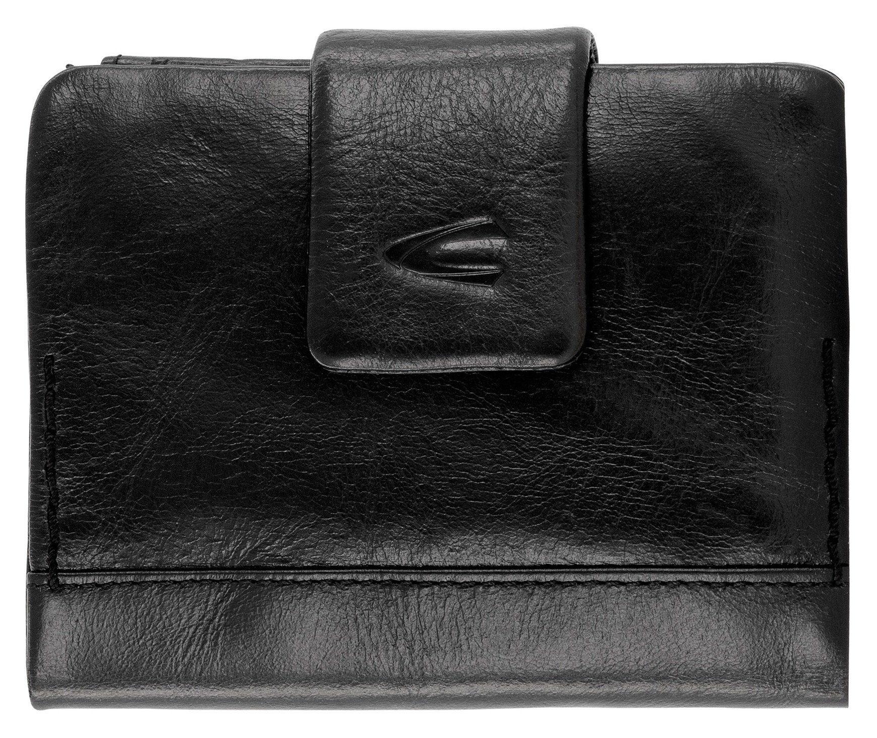 RISE Medium schwarz flap Geldbörse camel wallet, active Used-Look im