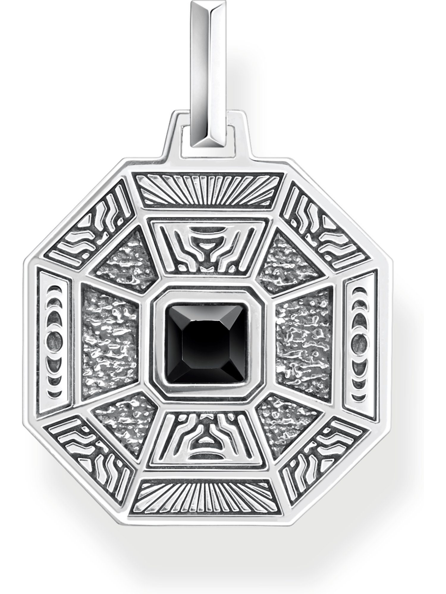 THOMAS SABO Kettenanhänger Thomas Sabo Unisex-Anhänger 925er Silber Onyx