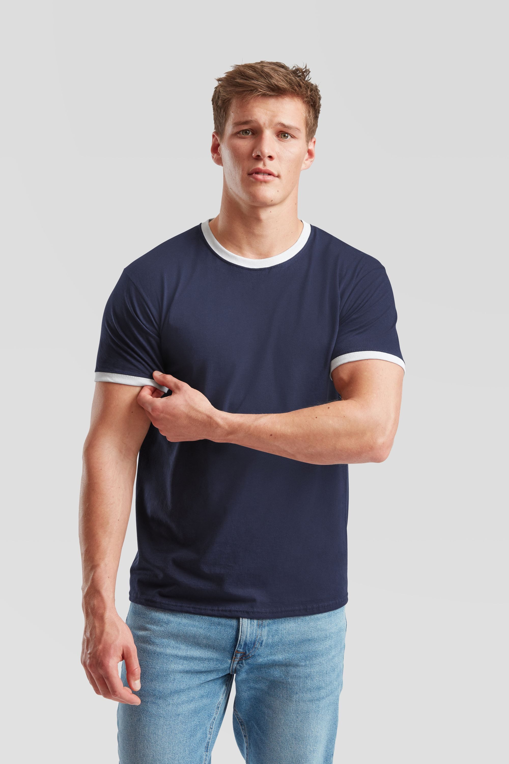 Fruit of the Loom Rundhalsshirt Fruit of the Loom Valueweight Ringer T – Bild 3 von 5