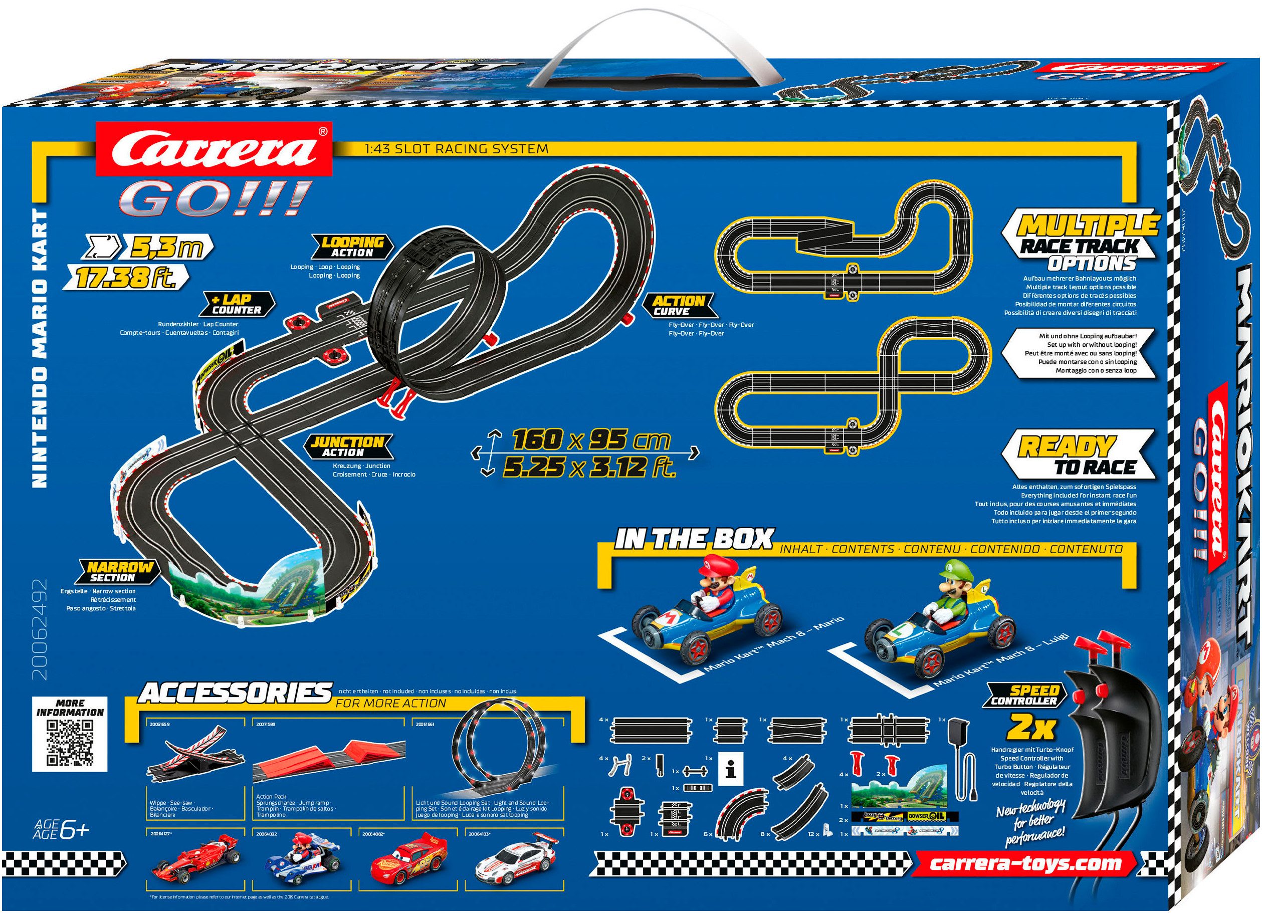 Carrera® Autorennbahn Carrera GO!!! - Mario Kart™ - Mach 8 (Streckenlänge 5,3 m)