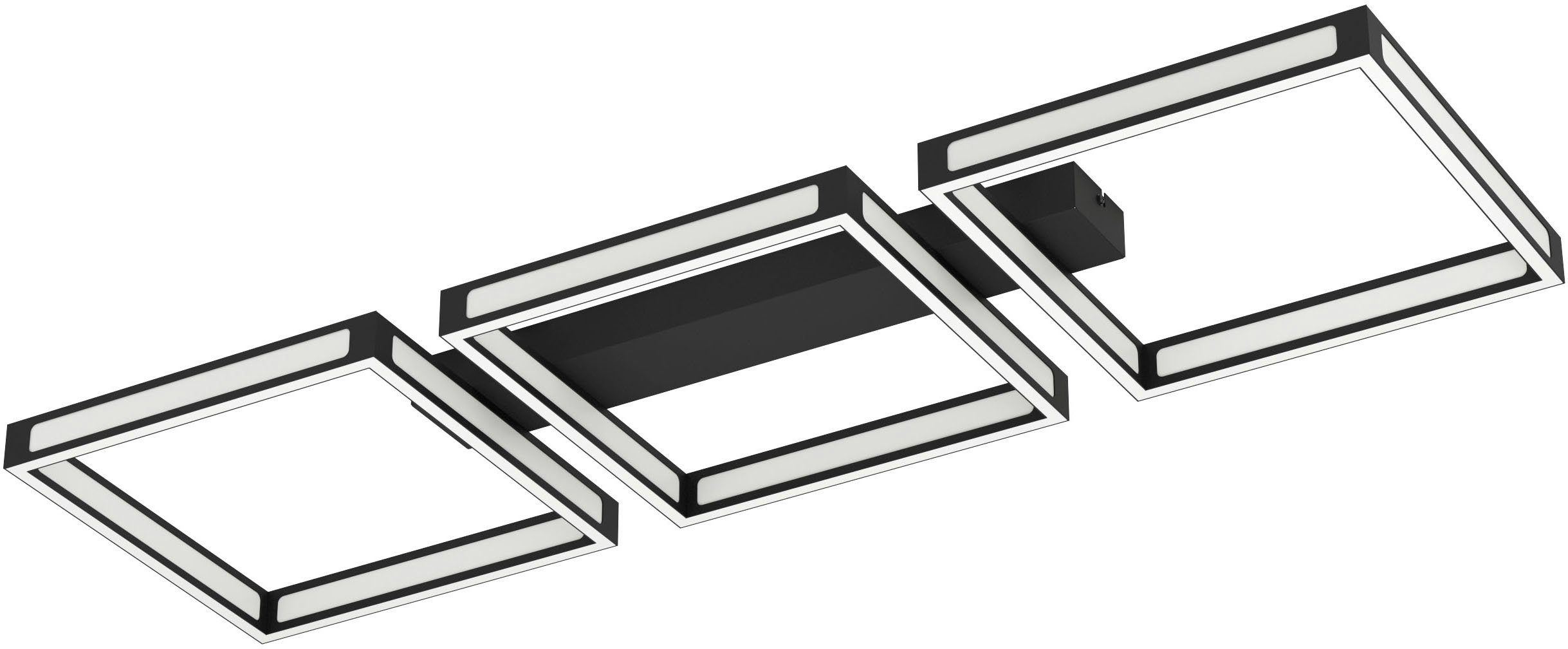 EGLO Deckenleuchte in aus LED - Warmweiß, Warmweiß Stahl fest ALTAFLOR, schwarz integriert, 12X2,8W - Deckenleuchte