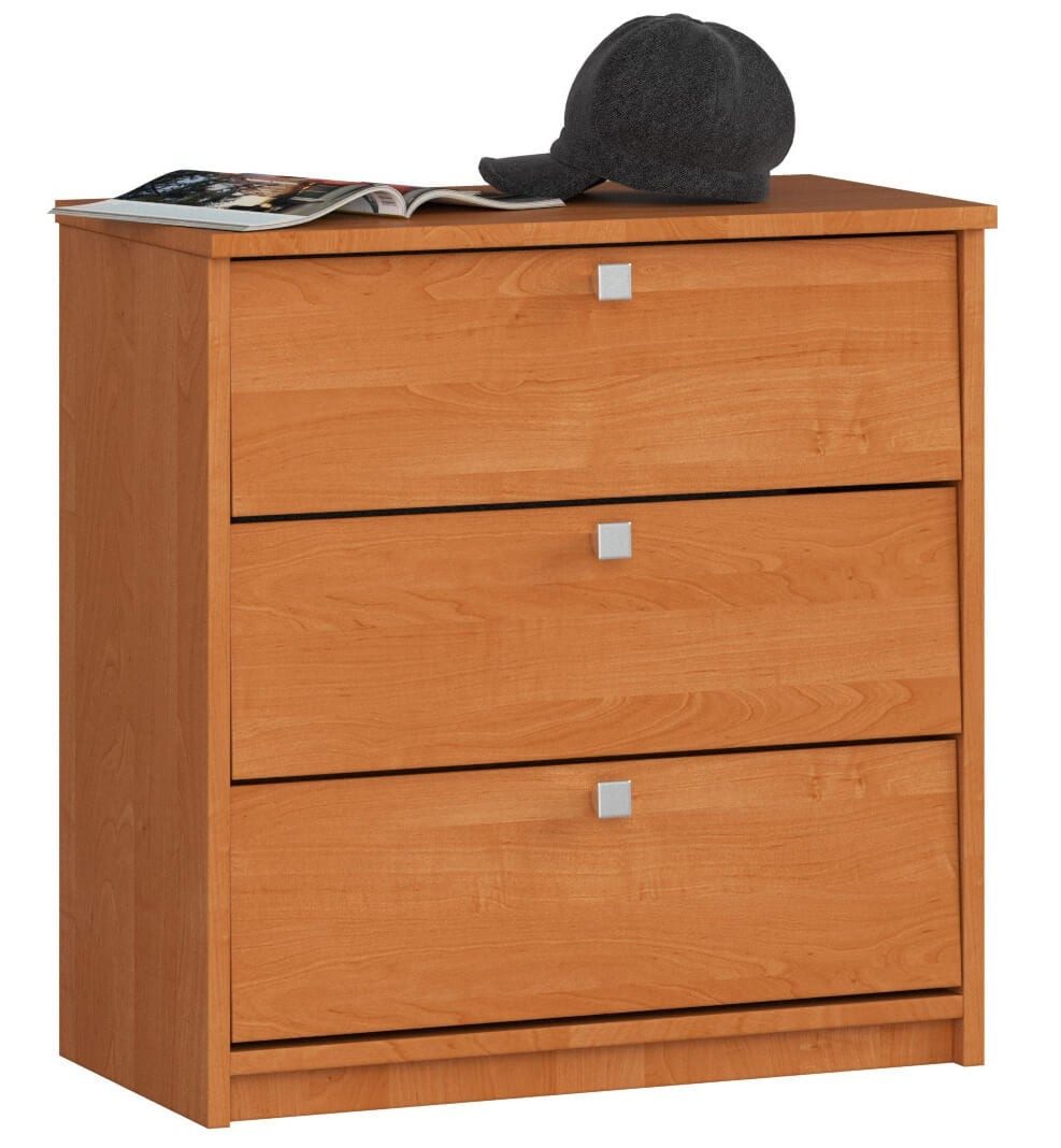 Raumhirsch Furniture Schuhschrank Eiche - Praktische Schuhkommode - Schuhregal Pflegeleichte MDF-Oberfläche, Maße: 80 x 100 x 35 cm, 18 Paar