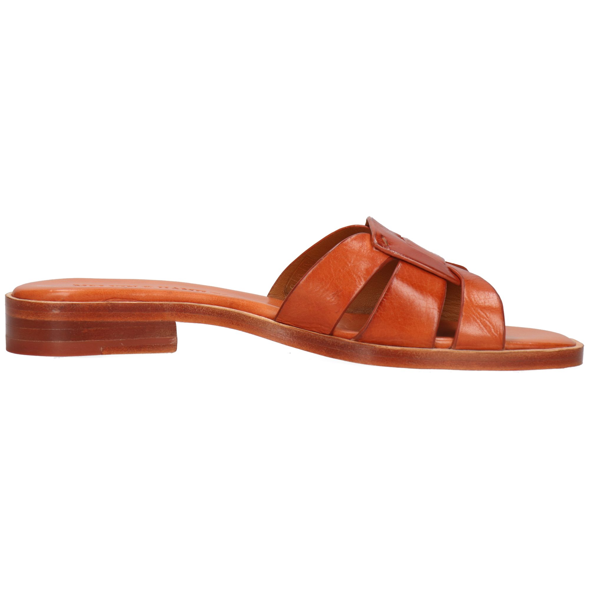 Melvin & Hamilton Everly 16 Leder-Pantoletten für Damen Pantolette Flache Absätze, Echtes Leder, Vegetabile Gerbung