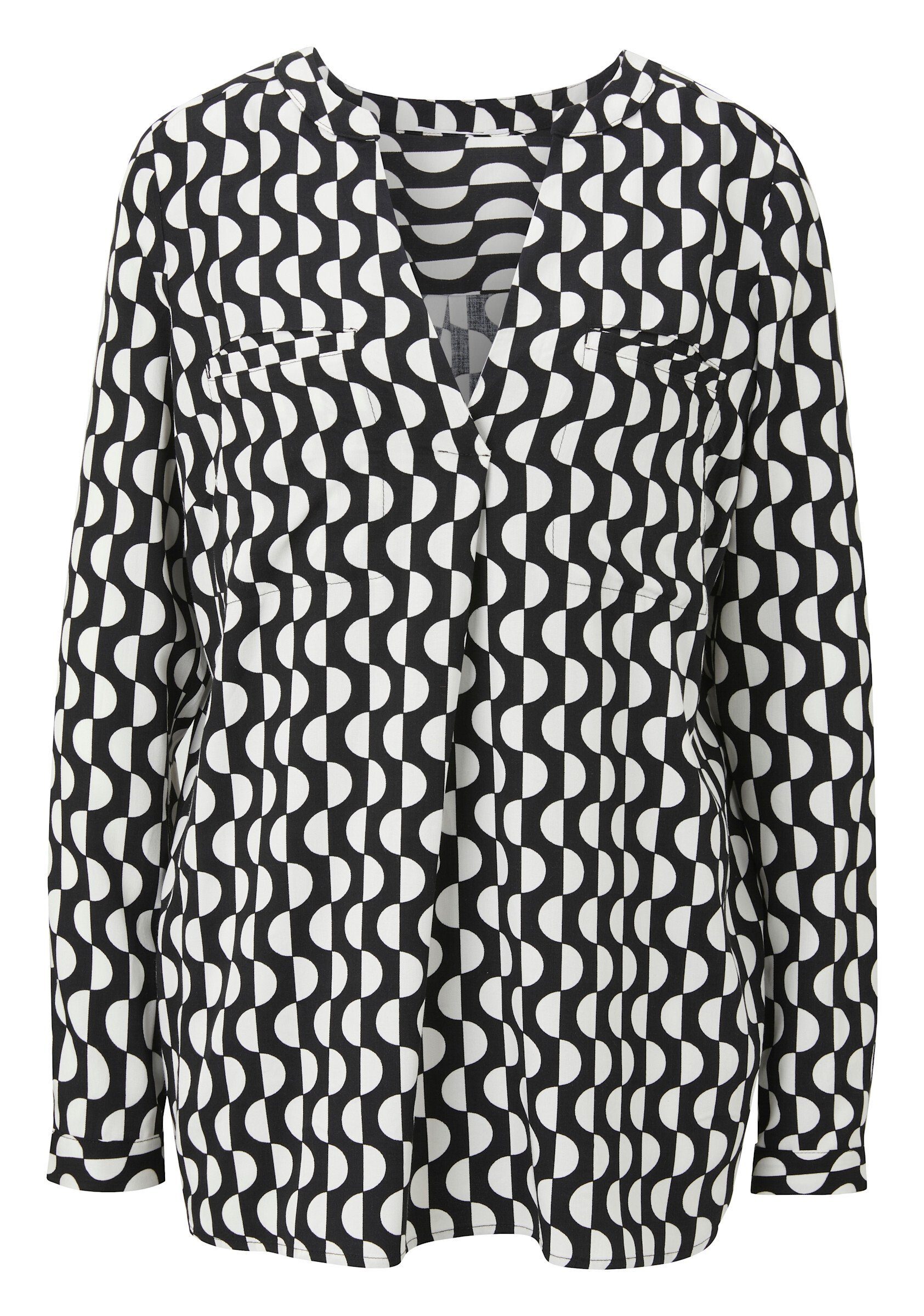 Klassische Bluse Druckbluse Langarm