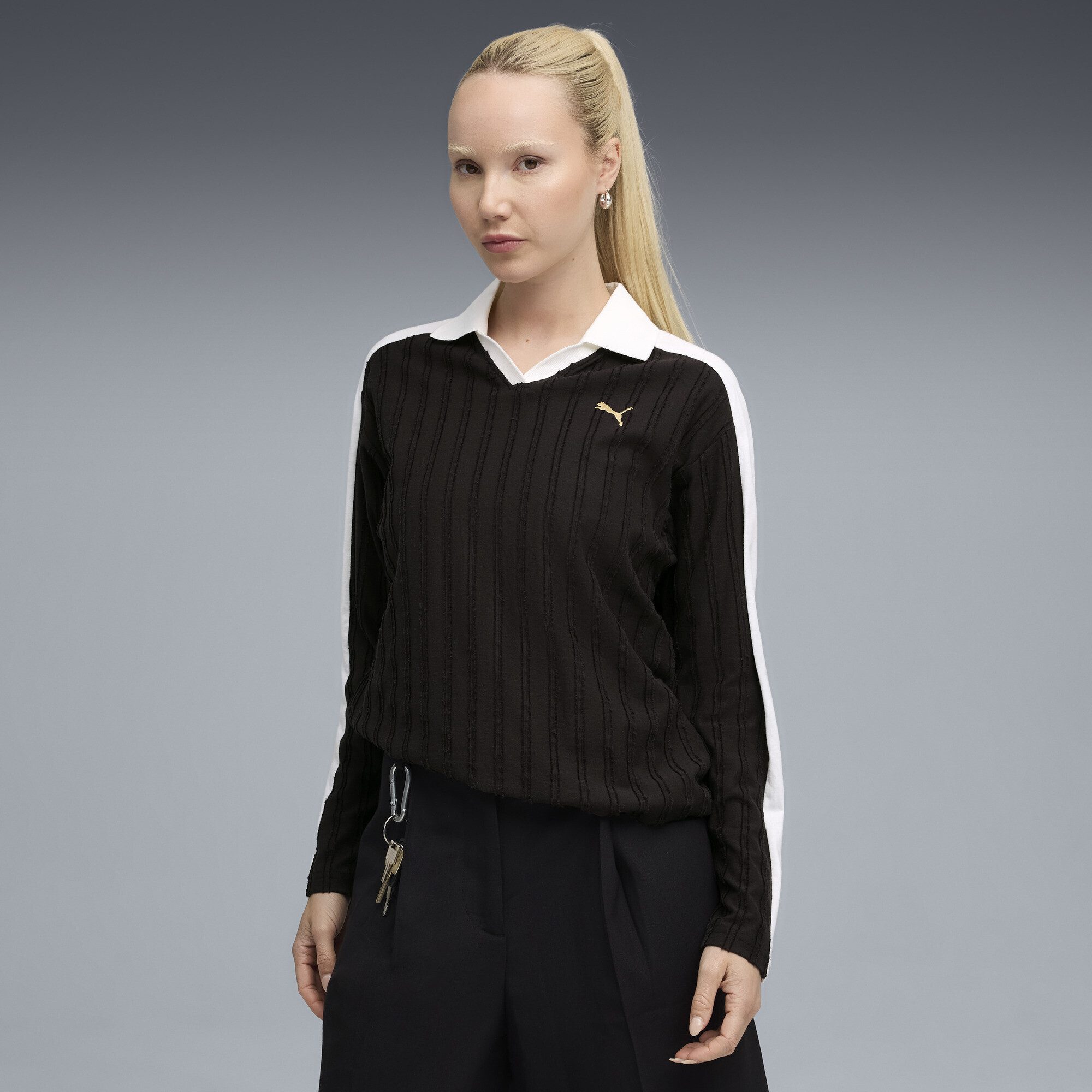 PUMA Poloshirt T7 Relaxed Langarm-Polo Damen günstig online kaufen