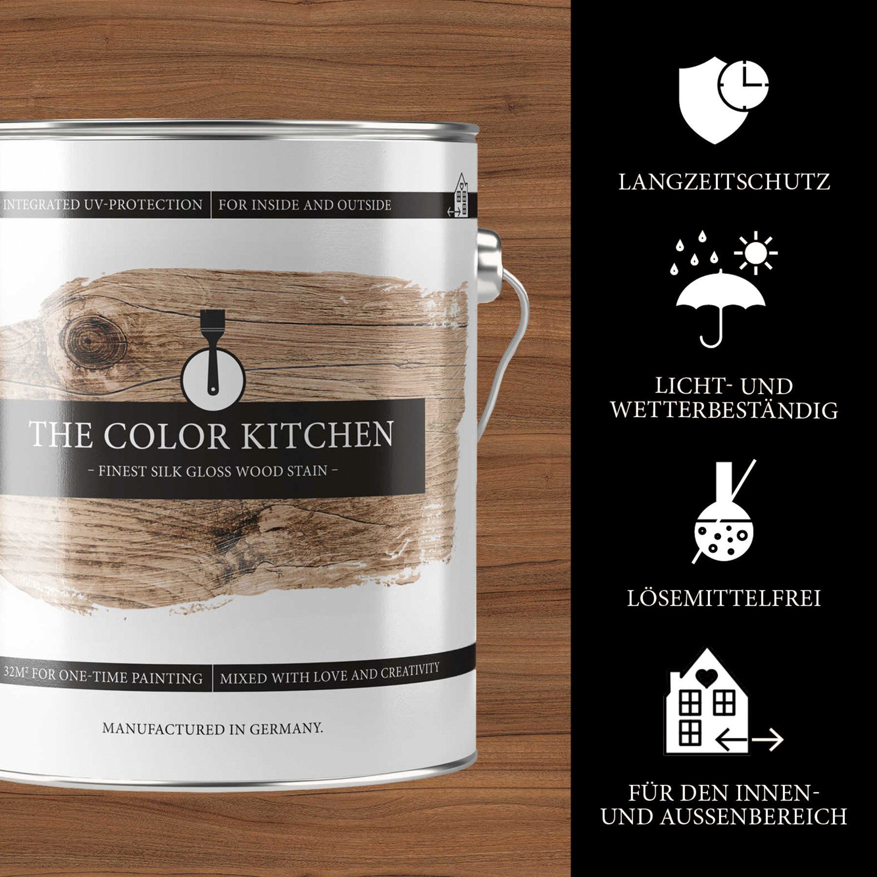 A.S. Création Holzschutzlasur THE COLOR KITCHEN Premium, seidenglänzend und wetterfest – Bild 3 von 5