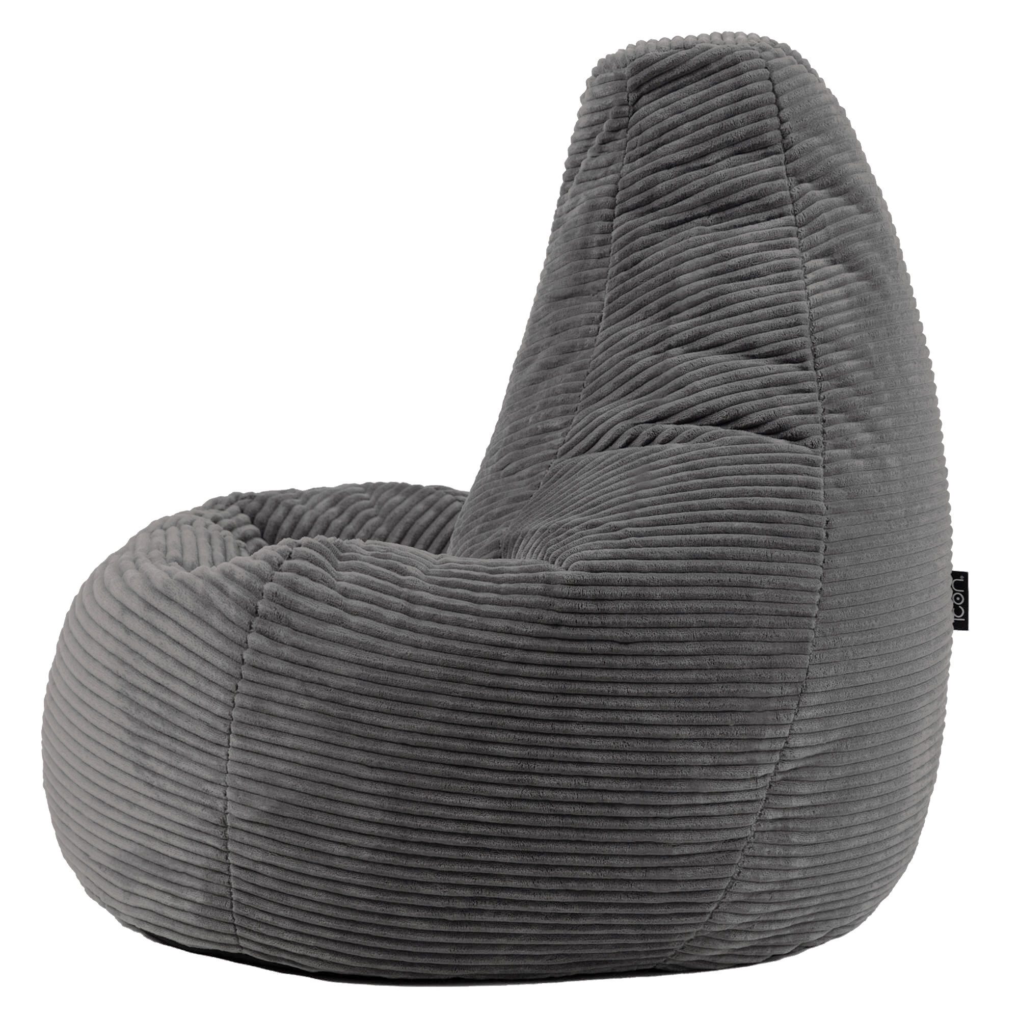 icon Sitzsack Sessel mit Rückenlehne aus Cord „Dalton“, Sitzsack XXL, Gaming Sitzsack, Made in Germany, Erwachsene & Kinder – Bild 5 von 5
