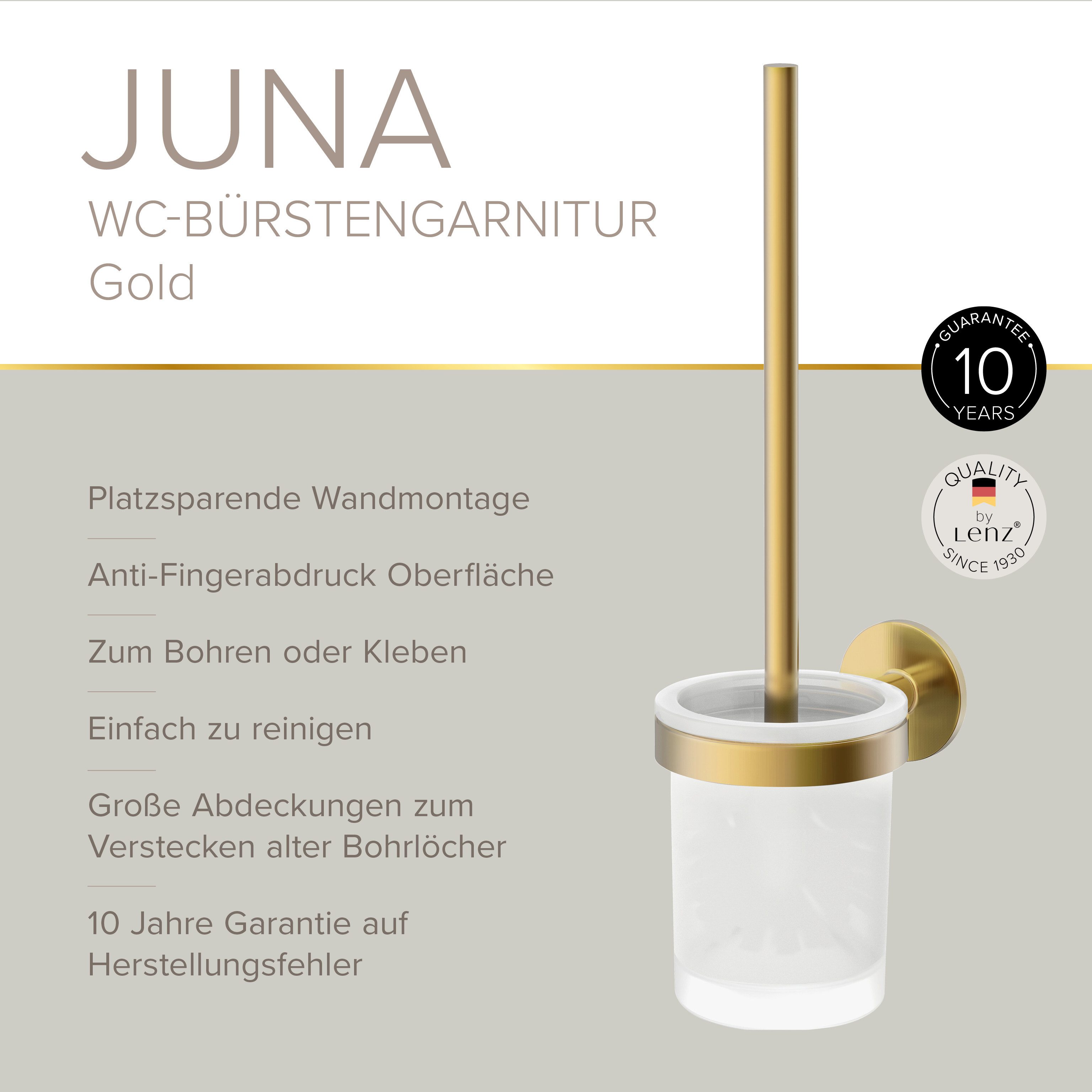 Lenz WC-Reinigungsbürste HYGGE, JUNA, platzsparende Wandmontage, einfache Reinigung