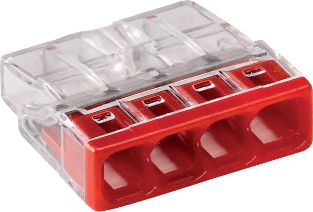 ELC Verbindungsklemme Verbind.-Klemme VDE Wago- COM. 4x0,5-2,5qmm rot 6St