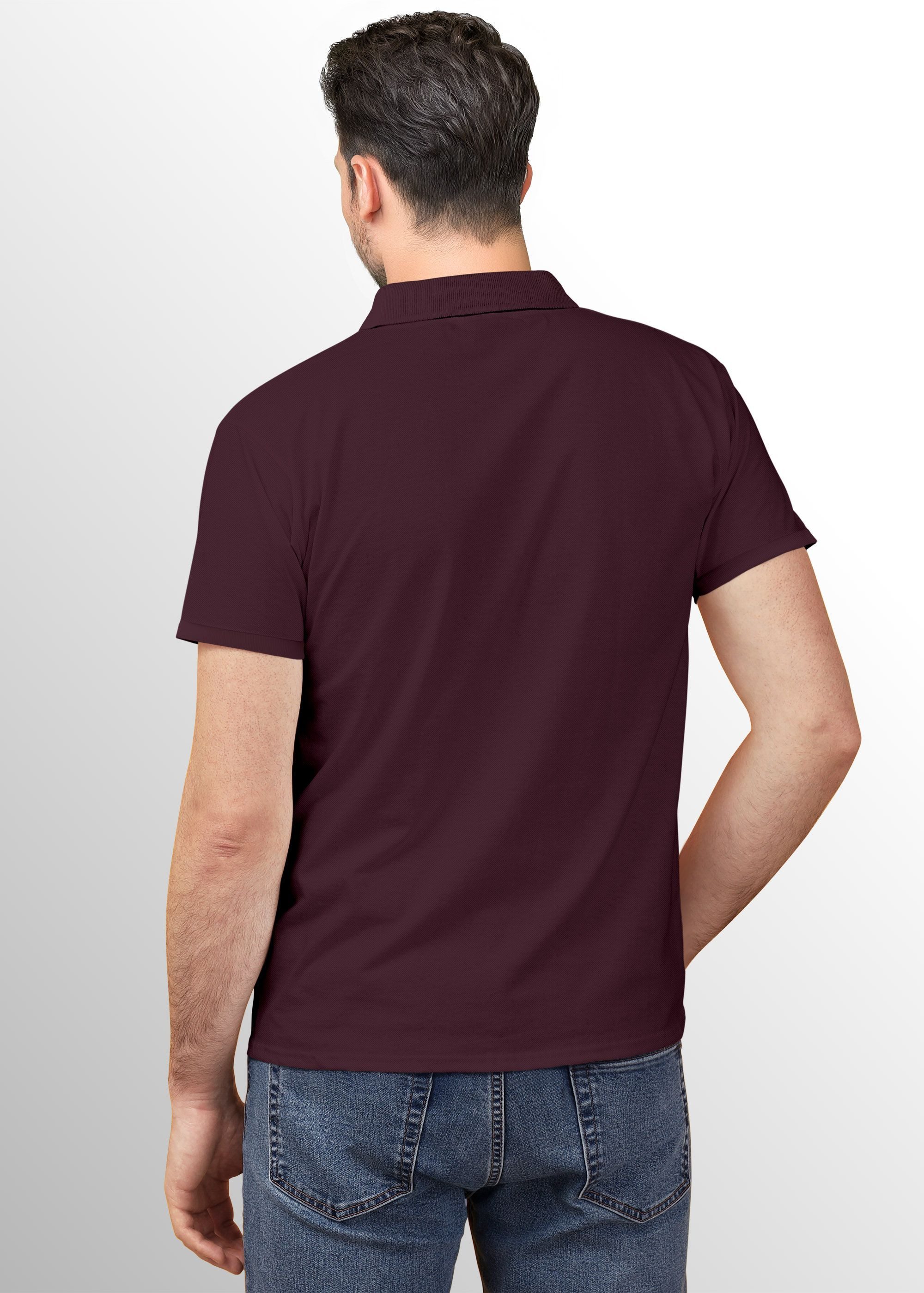 Neverless Poloshirt Poloshirt Herren mit Bär Naturmotiv-Kurzarm Polohemd aus mit Print