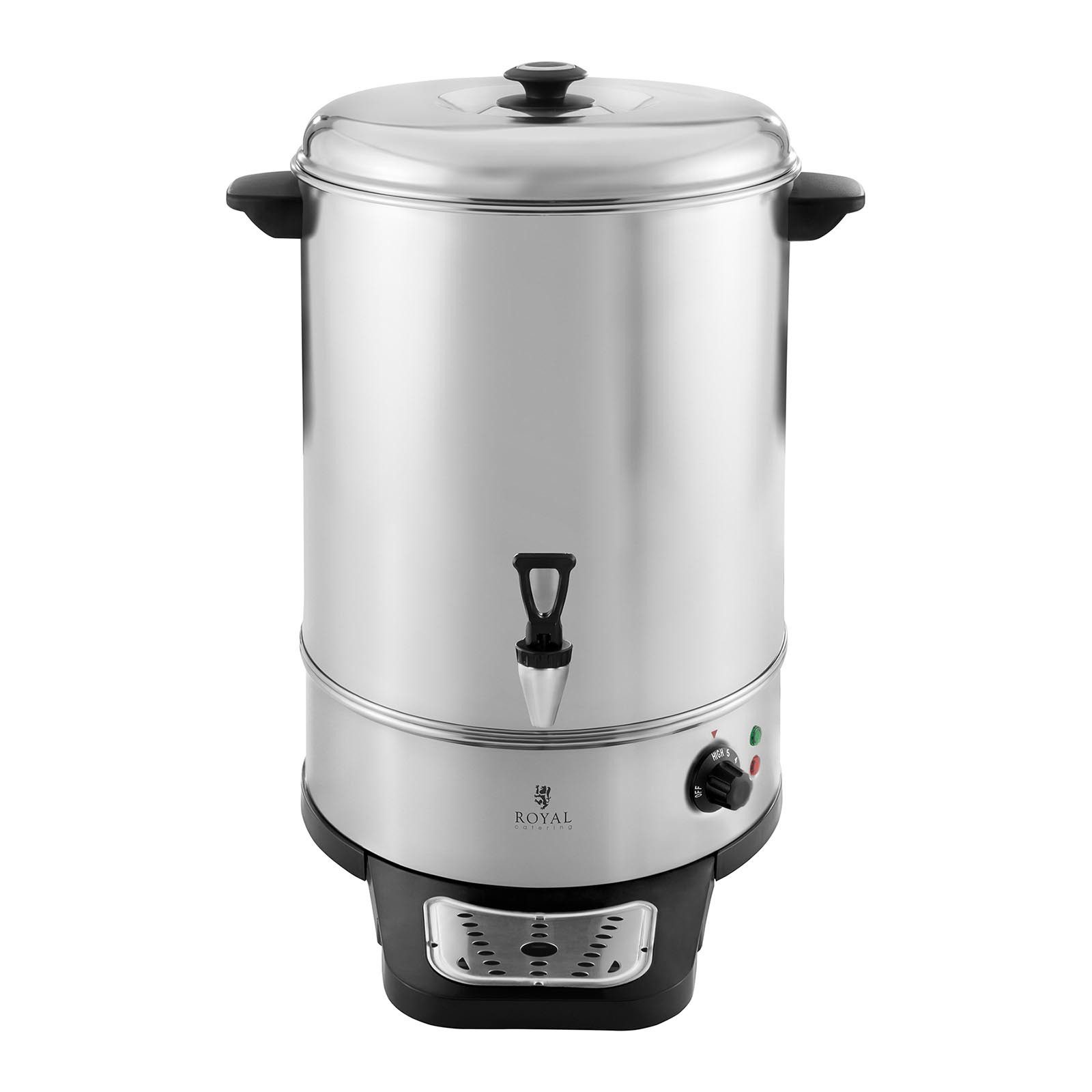 Royal Catering Heißwasserspender Wasserkocher Glühwein Glühbier Tee Kaffee Abtropfschale Gastro, 26 l, 2500 W, verschiedene Größen