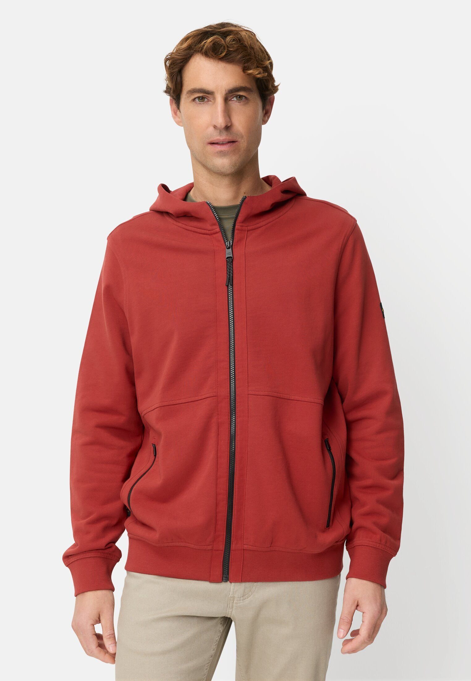 camel active Sweatjacke mit Taschen Langarm