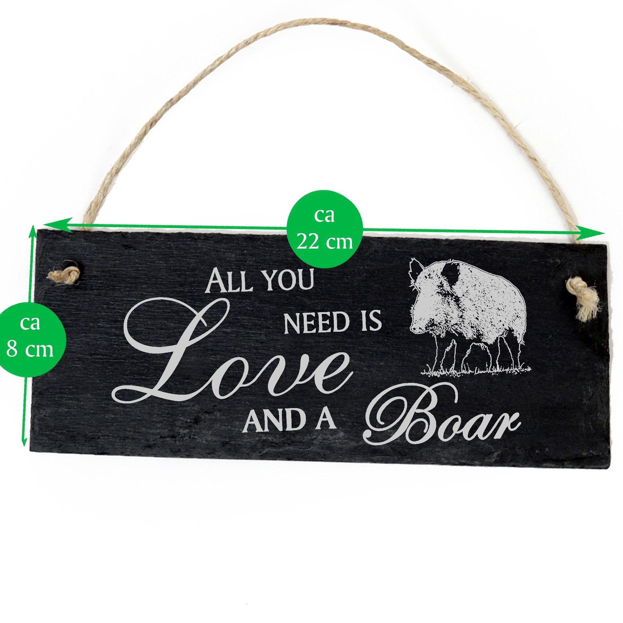 a 22x8cm Keiler Dekolando need All Boar Hängedekoration Love and Wildschwein you is