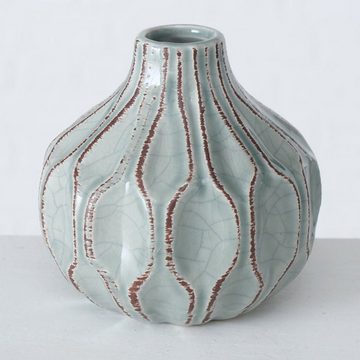 BOLTZE Dekovase Vase im 3er Set im Shabby Chic Look aus Keramik Blumenvase Weiß