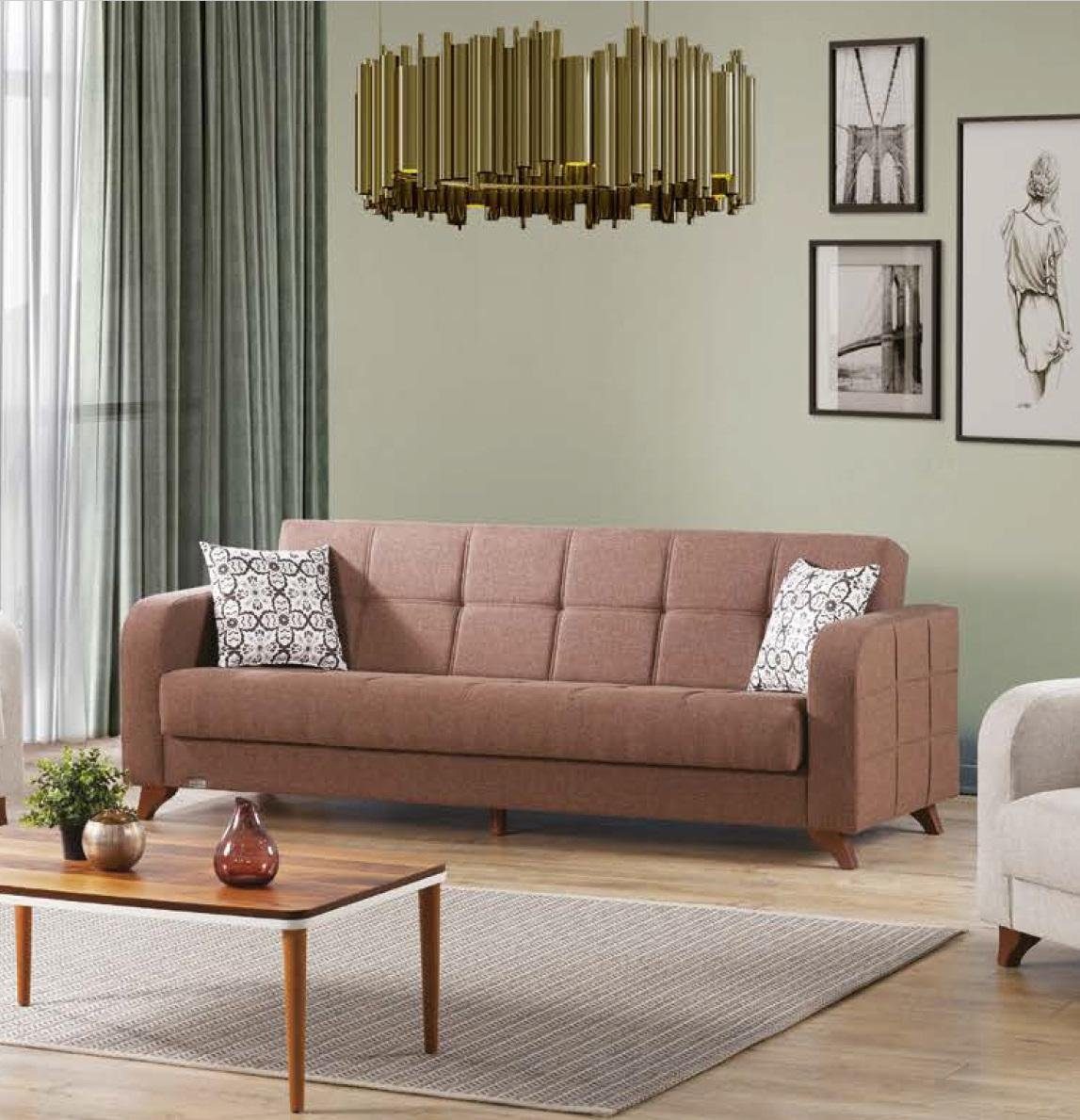 Sofa Couch Möbel 3 Luxus JVmoebel Sofas Moderner Couchen Sofa Stoff Luxus Sitzer