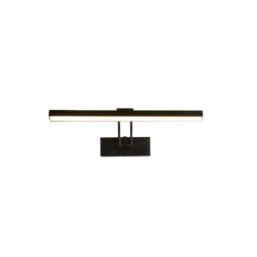 Licht-Erlebnisse Bilderleuchte DAMIAN, LED, Warmweiß, Wandlampe Wandleuchte LED Schwarz Aluminium mit Schalter verstellbar