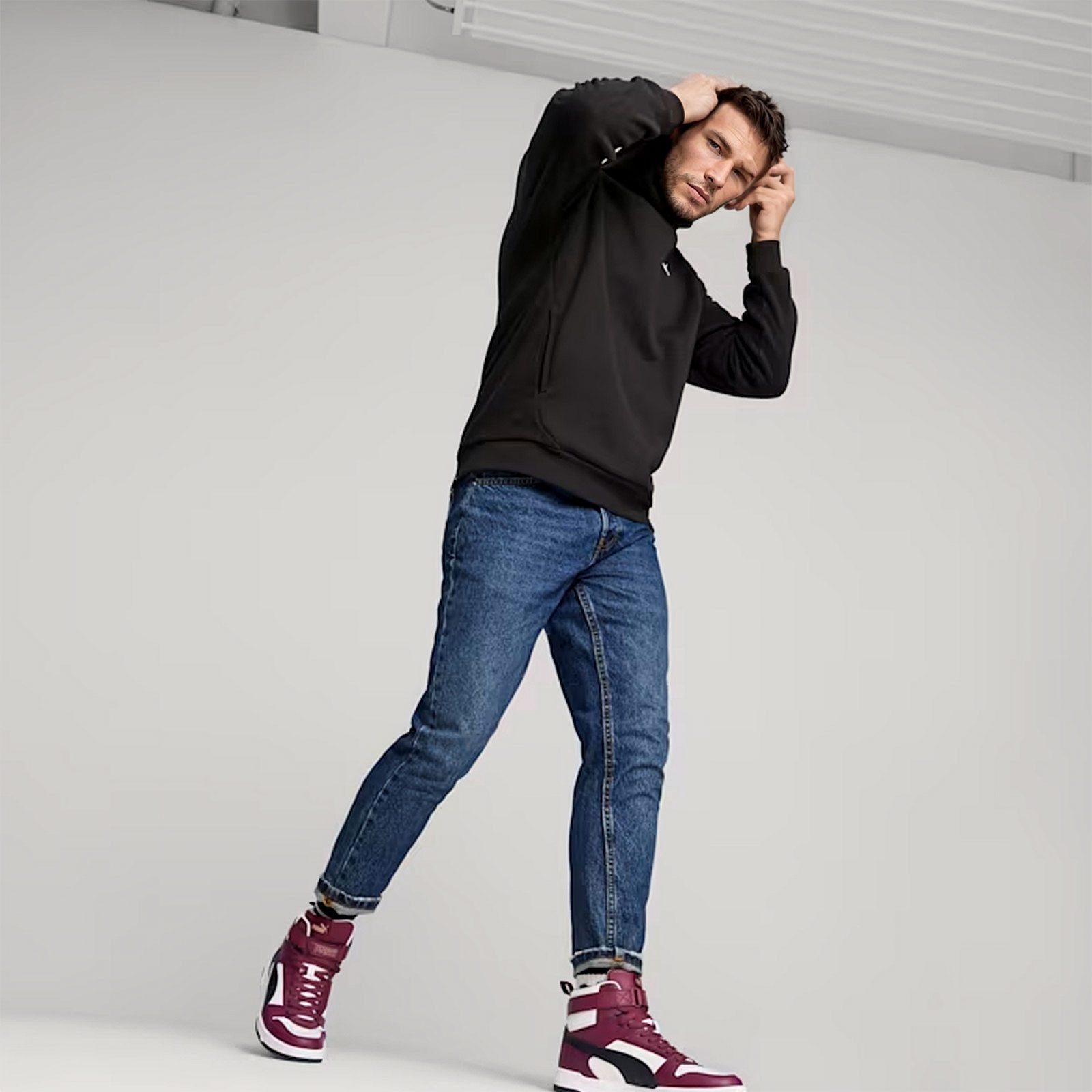 PUMA Kapuzenpullover Polarfleece Hoodie mit zwei seitlichen Einschubtaschen