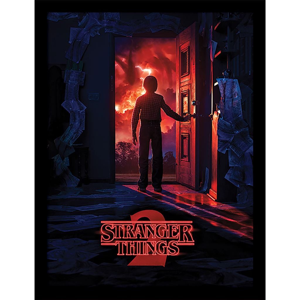 Stranger things Bild mit Rahmen Doorway Season 2, Gerahmtes Bild Kunstdruck