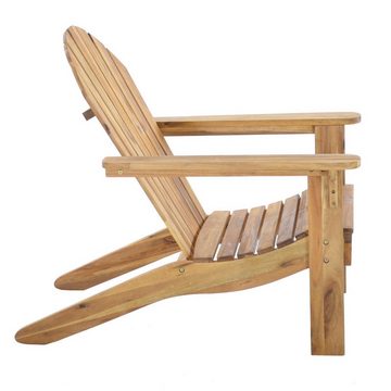 Raburg Gartensessel XXL Design-Gartenstuhl, Akazie Hartholz, Premium Light, Adria, Canadian Adirondack Deck-Chair / Hamburger Alsterstuhl, bis 120 kg