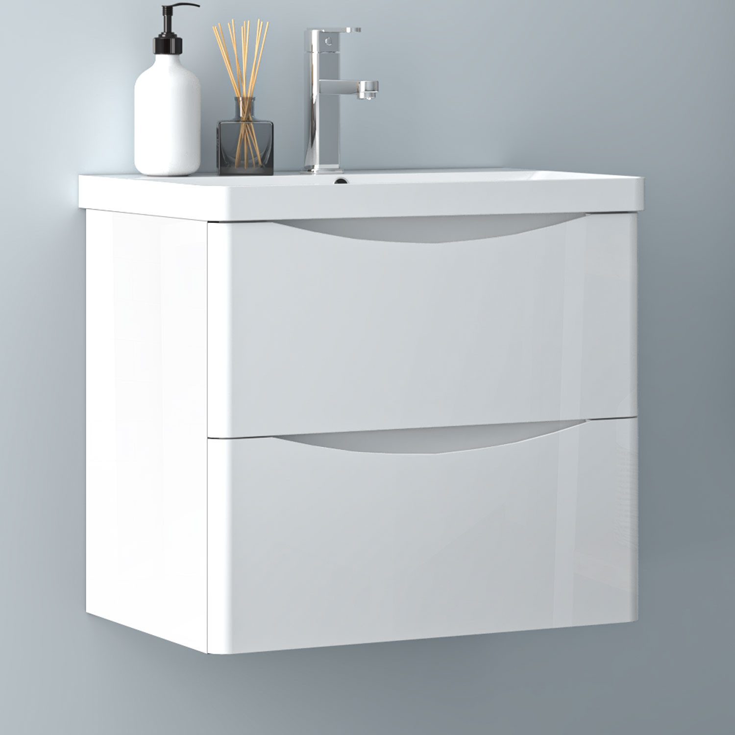 Aica Sanitär Waschtisch Unterschrank Waschbecken MDF Badmöbel Waschbeckenun günstig online kaufen