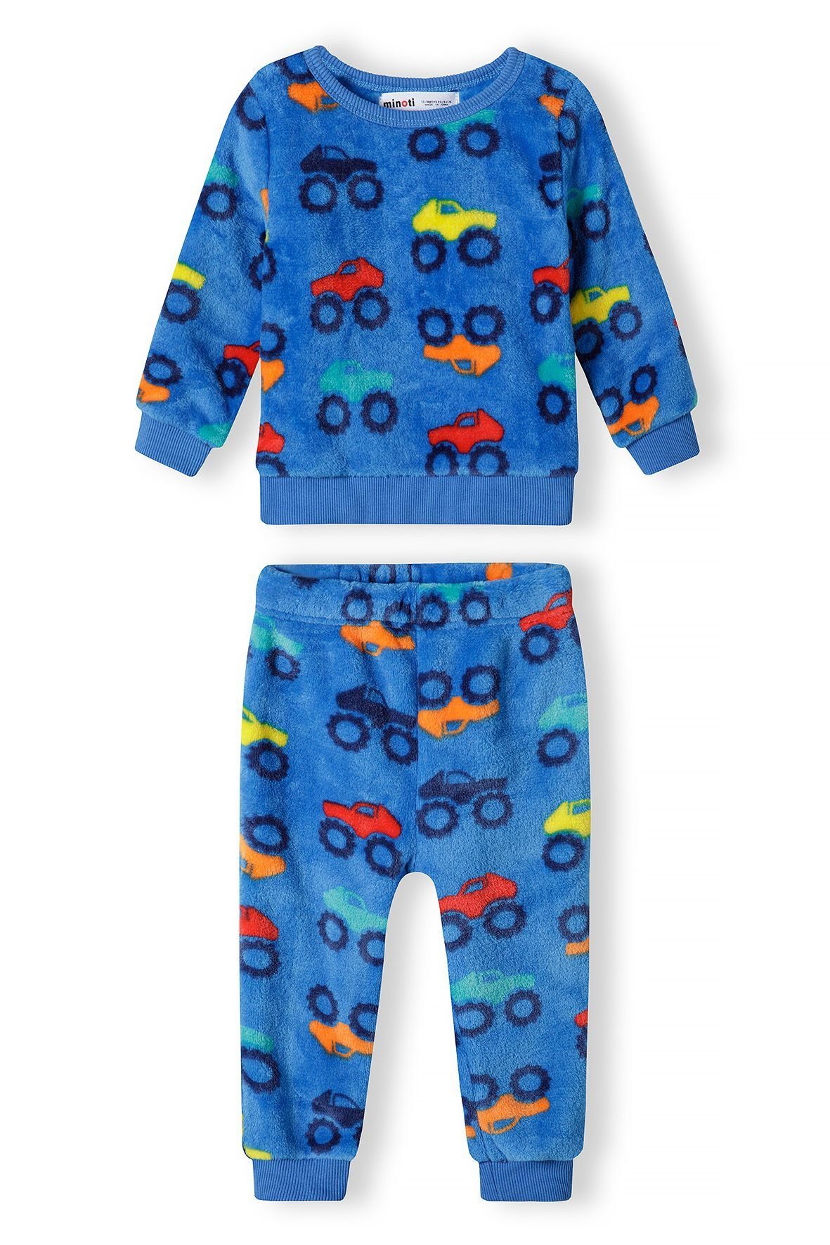 MINOTI Pyjama Königsblau Teddyfleece aus (12m-8y)
