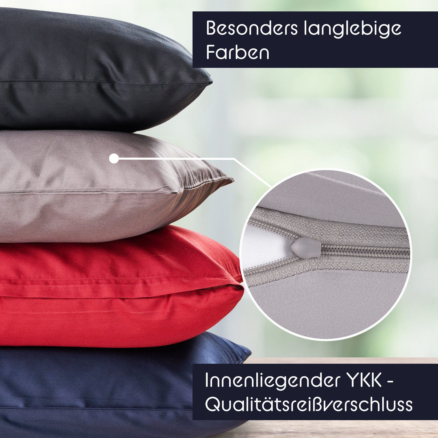 Blumtal Bettwäsche Premium Oeko Tex Zertifizierte Satin Bettwäsche, Mako-Satin, 2 teilig, aus 100% Baumwolle - Edle Glanzoptik Bettwäsche – Bild 5 von 5