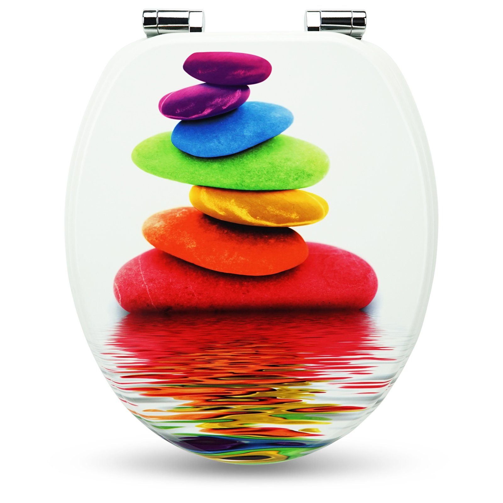 Sanfino WC-Sitz "Rainbow Stone“ Premium Toilettendeckel günstig online kaufen