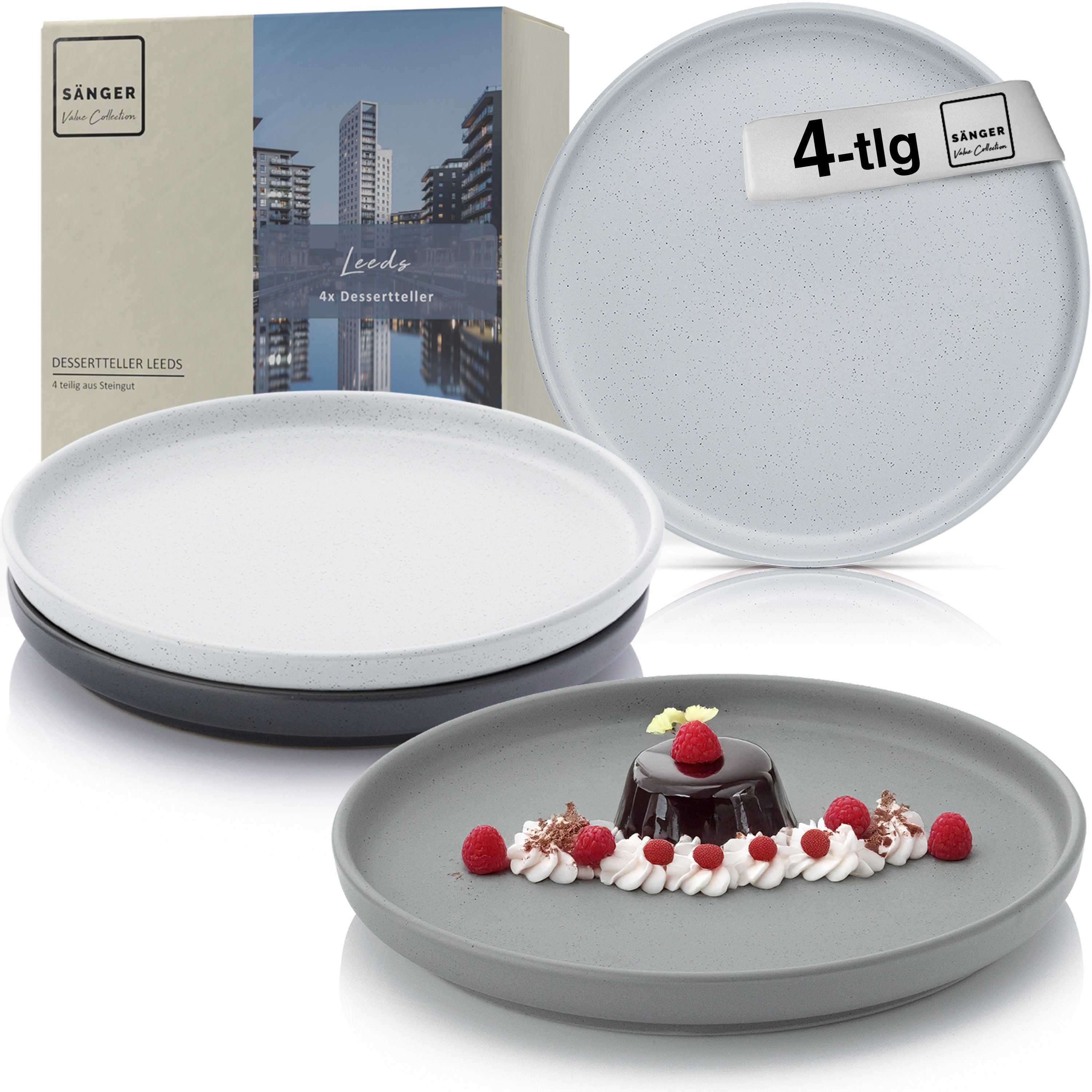 SÄNGER Тарелки Leeds, (4 St), Leeds Nightsky, 6x Десертная тарелка, Erweiterbar, VALUE COLLECTION