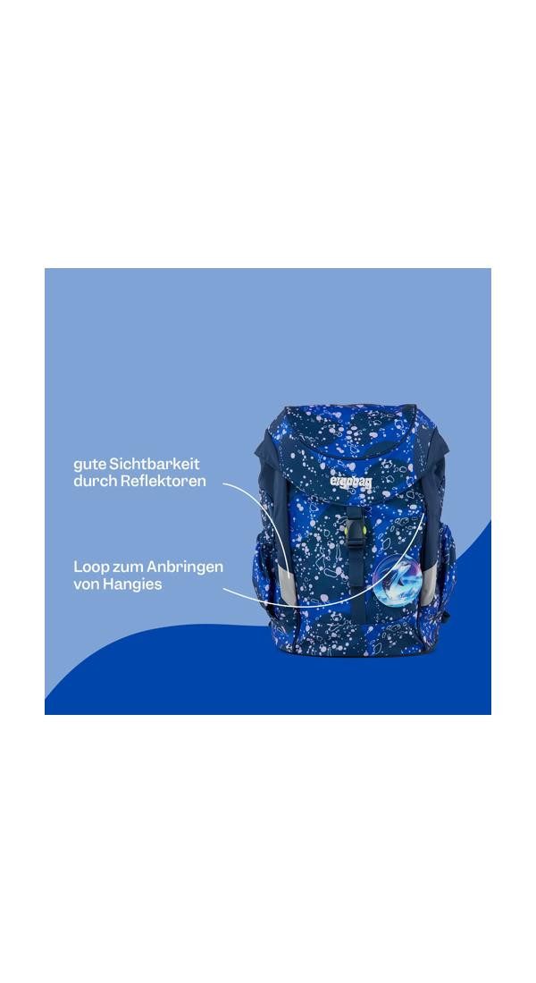 ergobag Kinderrucksack mini, mit Hüft- & Brustgurt für einen ergonomischen Sitz