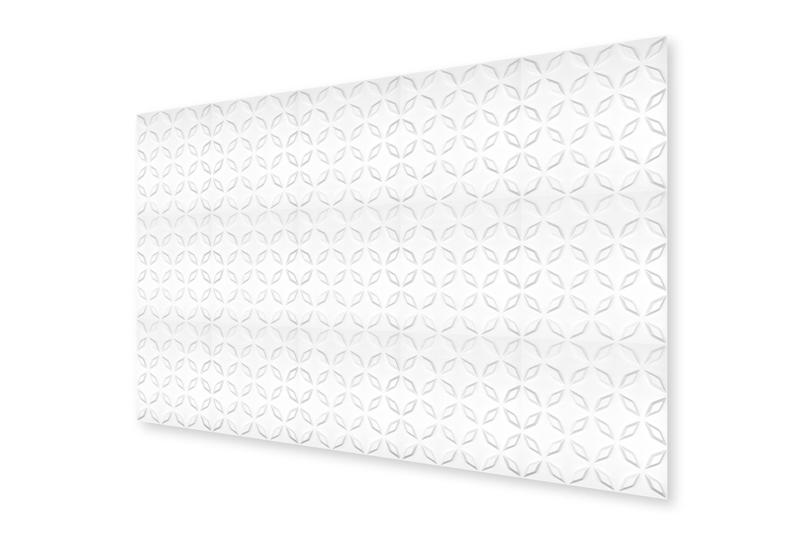 HD063 Blumen qm Hexim Wanddekoobjekt (PVC Motive Gamingsetup) 1 (0.25 3D - Optik weiße Feuchtraumpaneele Wandverkleidung Platte) - Kunststoff mit