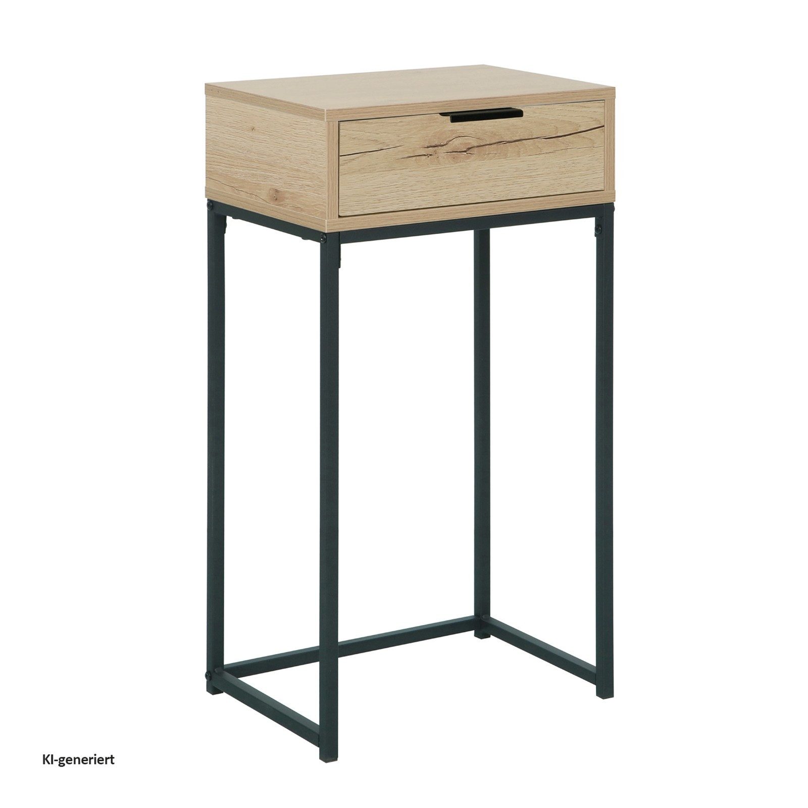 HTI-Living Beistelltisch Konsolentisch Cedrik 40 cm mit Schublade Artisaneiche-Schwarz (Stück, 1-St., 1 Konsolentisch) – Bild 3 von 5