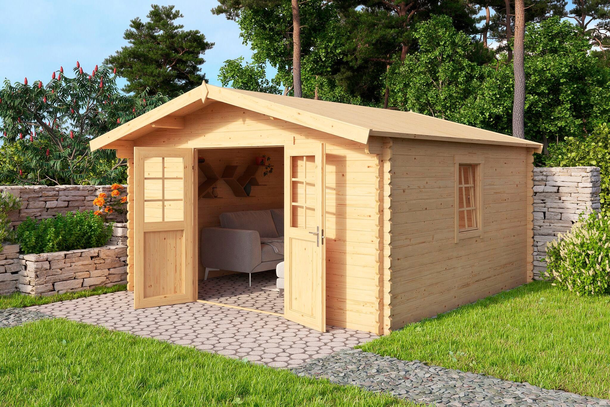 KONIFERA Gartenhaus Nienstedten 1, BxT: 396x296 günstig online kaufen