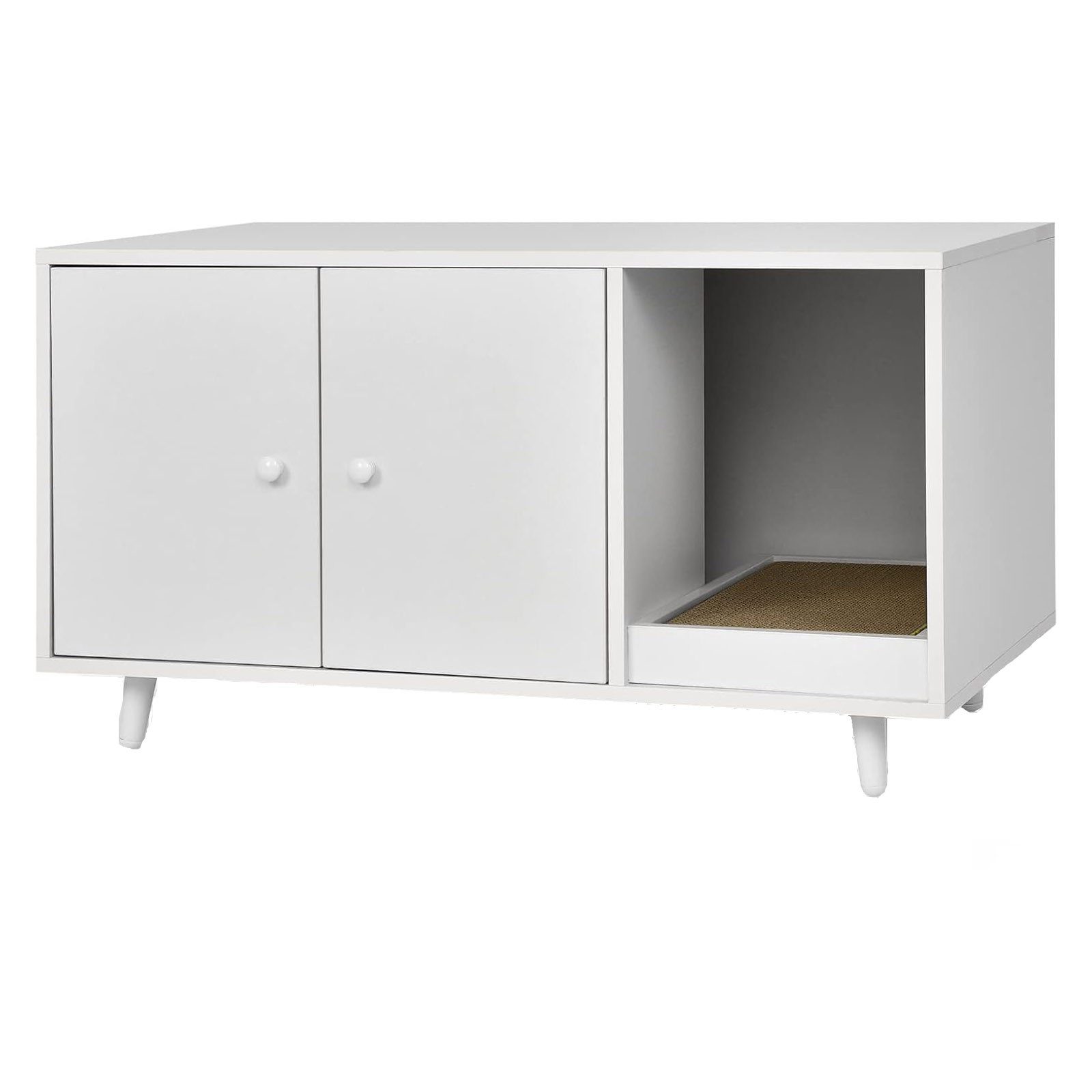 KOMFOTTEU Tierhaus 2 in 1 Katzenschrank, Katzentoilette, 90x50x50cm günstig online kaufen