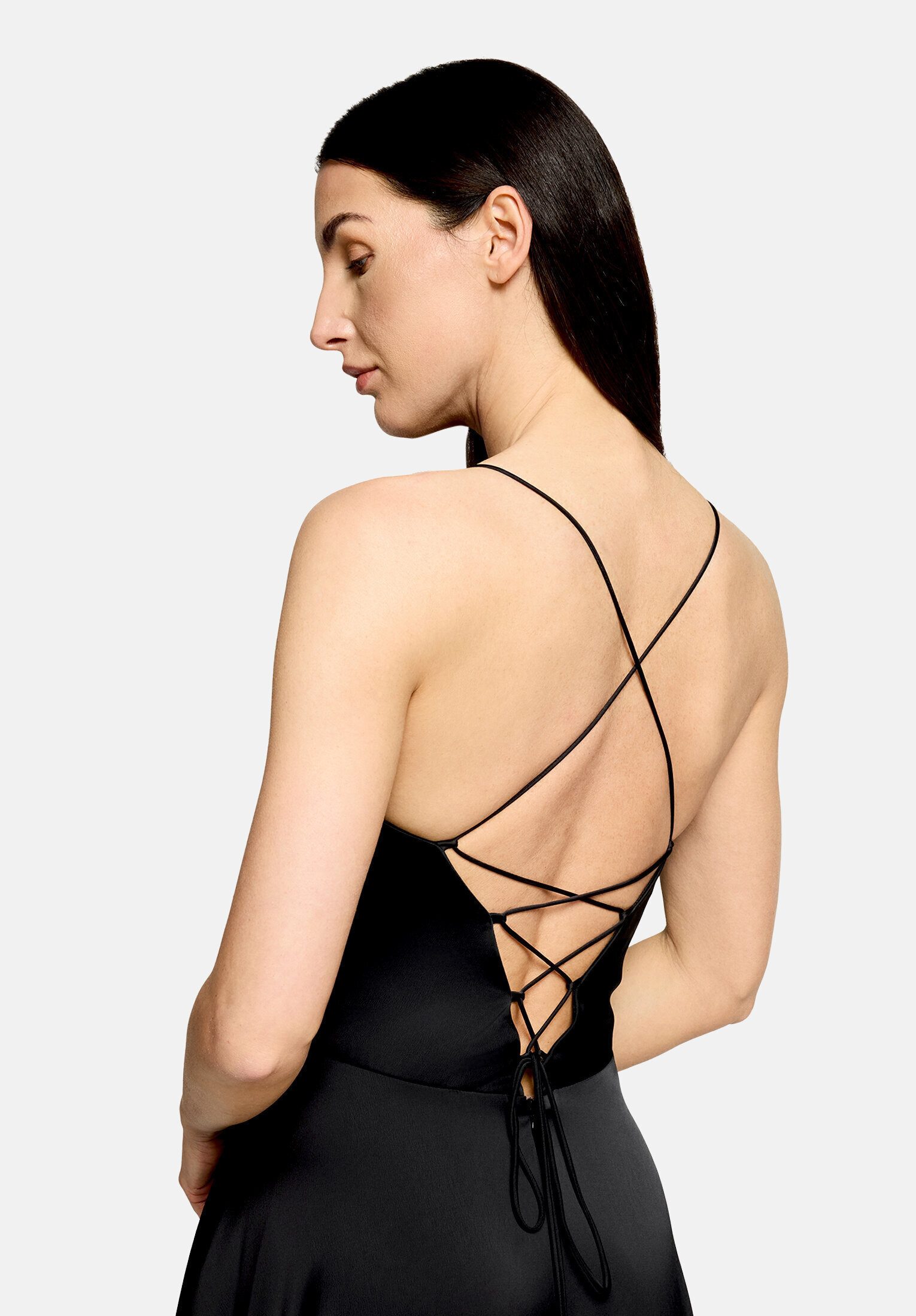 Vera Mont Abendkleid Damen mit Wasserfallausschnitt Material