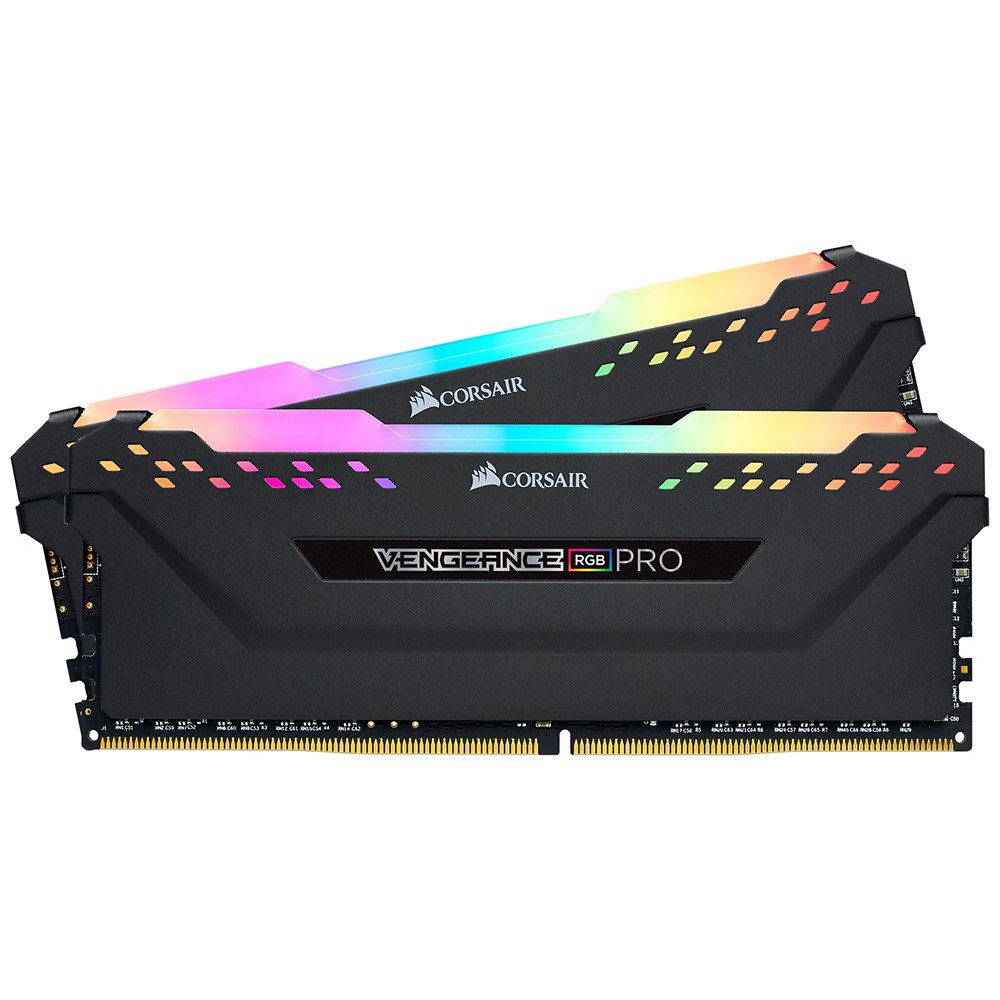 Corsair 16GB Kit DDR4-3200 Vengeance RGB PRO [2x 8GB] PC-Arbeitsspeicher (RGB, Multi-Zone, 10 LEDs)