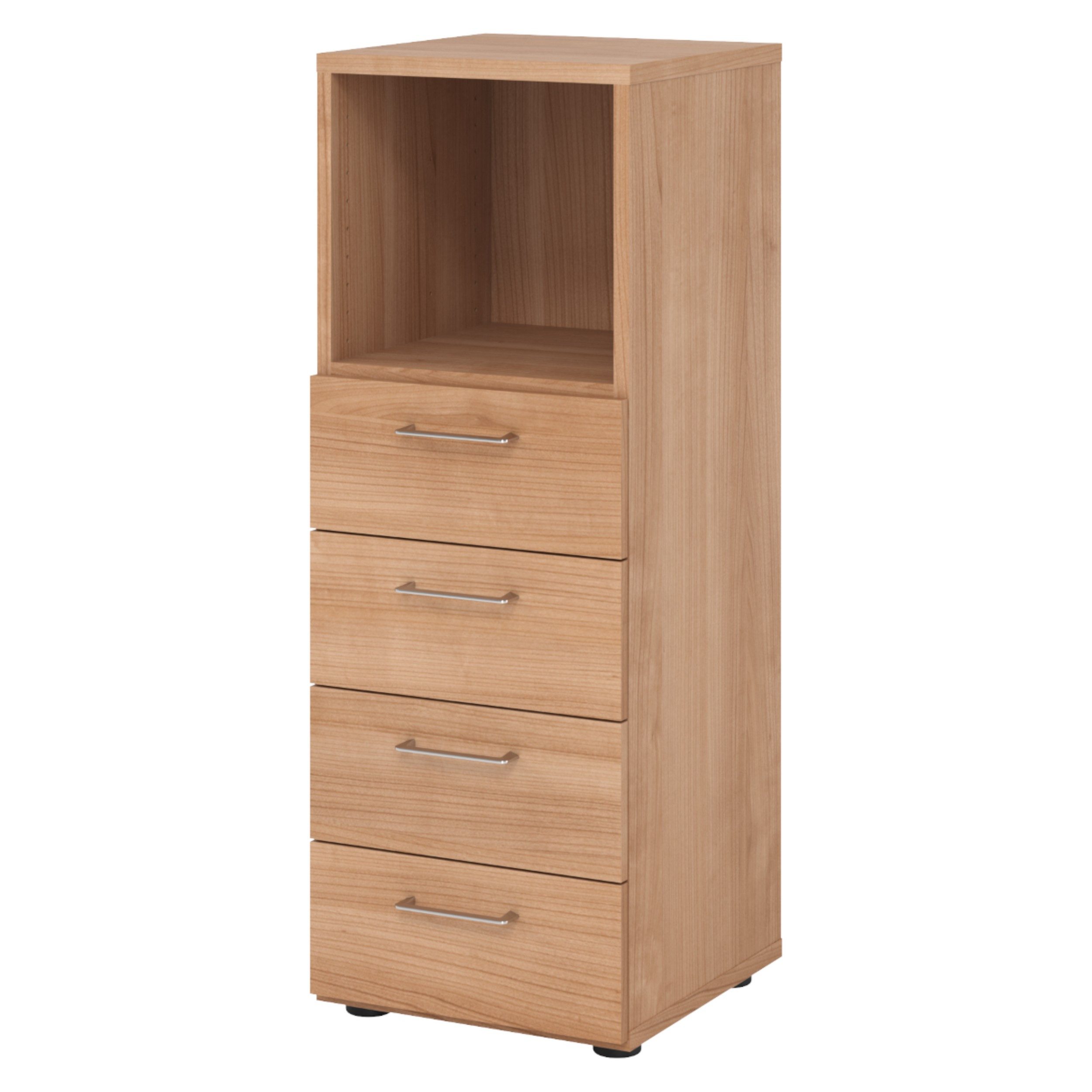 bümö Aktenschrank smart Schubladen Kombi - 4 Schübe Dekor: Nussbaum