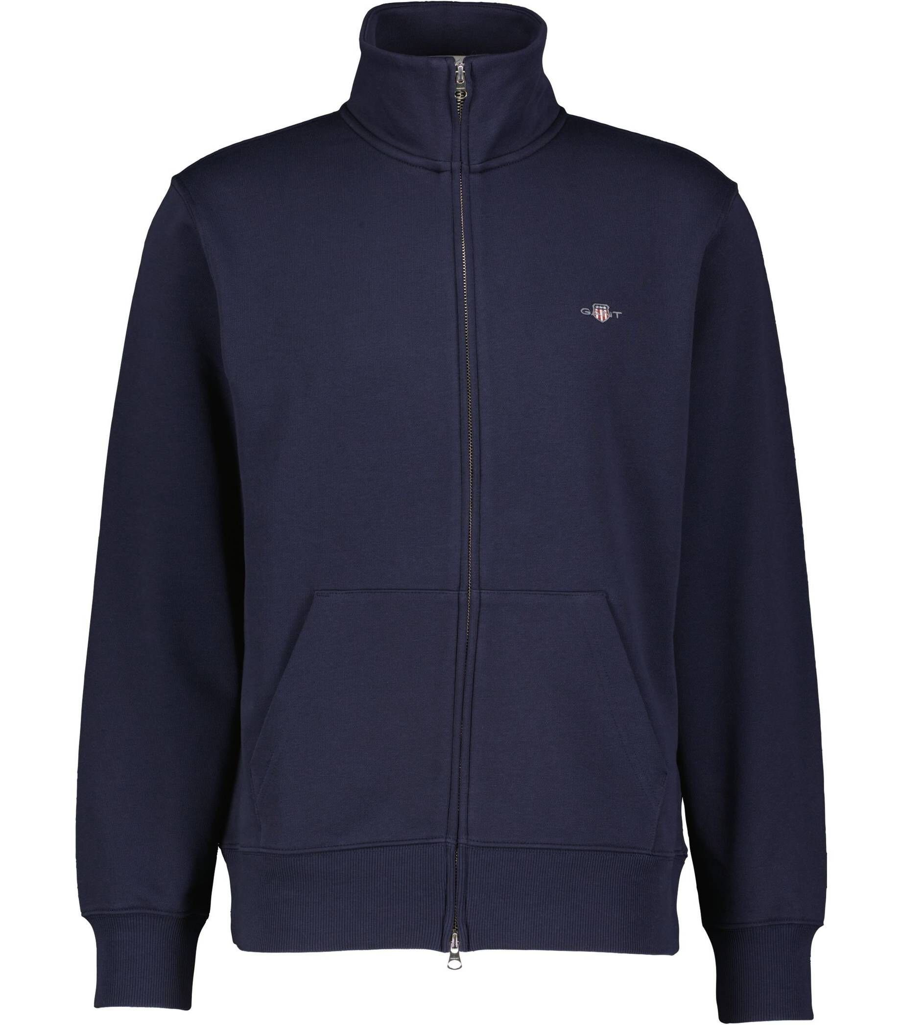 Gant Sweatjacke "REG SHIELD FULL ZIP SWEAT", mit Logostickerei auf der Brus günstig online kaufen