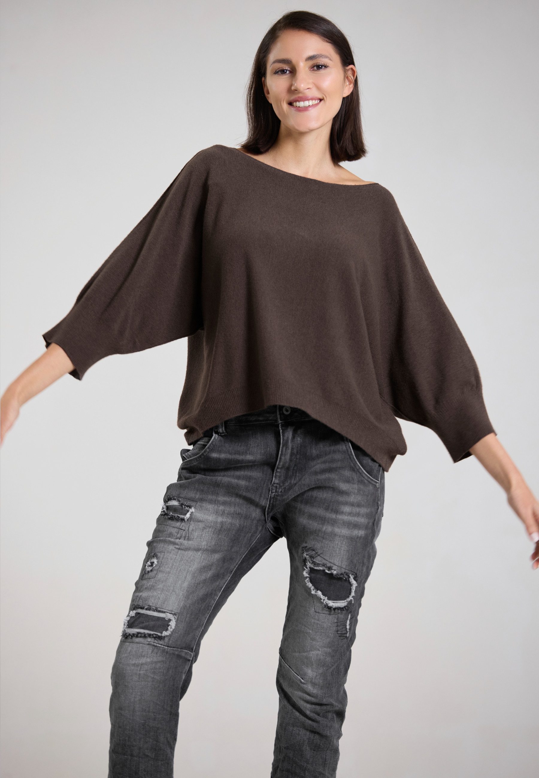 Andijamo-Fashion Strickpullover SOFT FLOW Weiter Strickpullover mit fließen günstig online kaufen