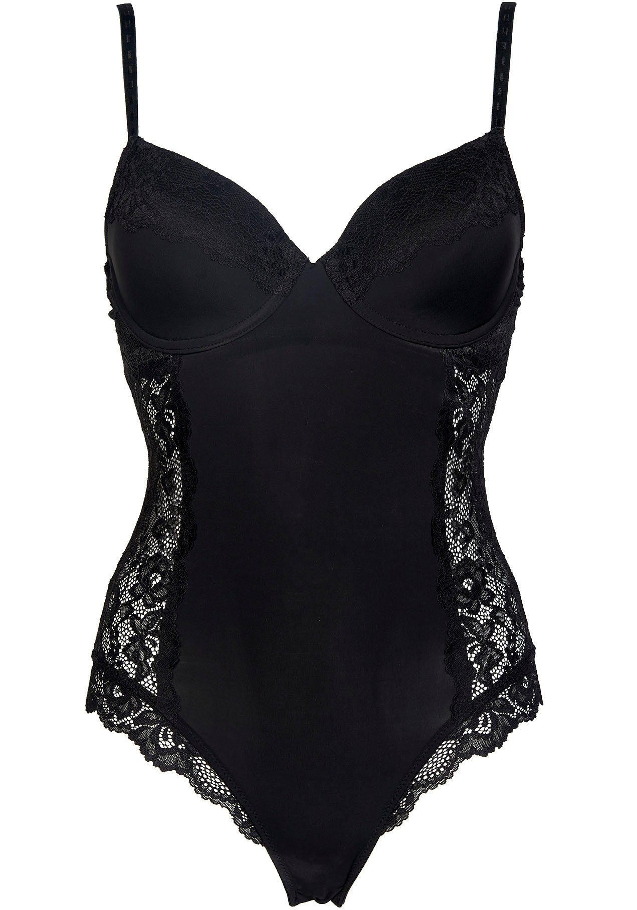 After Eden Body mit Spitze, verstellbare Träger, mit Bügel, vorgeformte Cups, feminin
