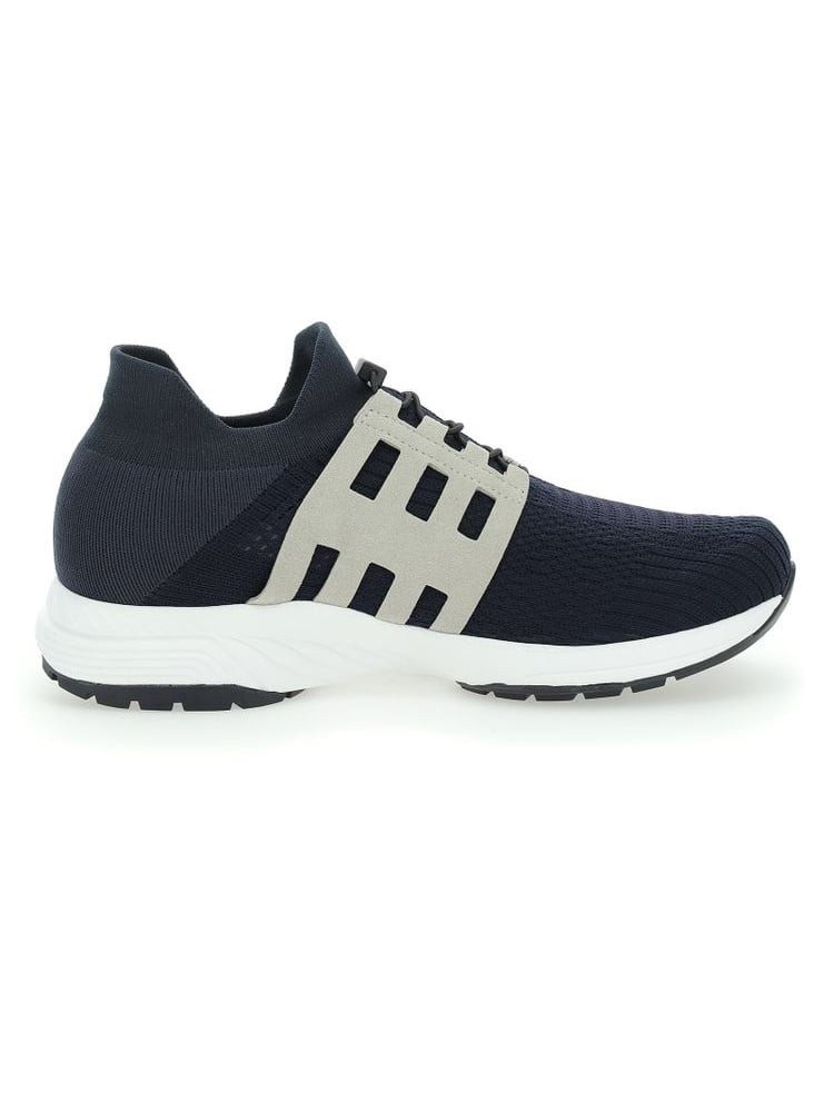 UYN Nature Tune (Merinowolle, flexibel, nahtlos) dunkelblau/anthrazit Sneaker