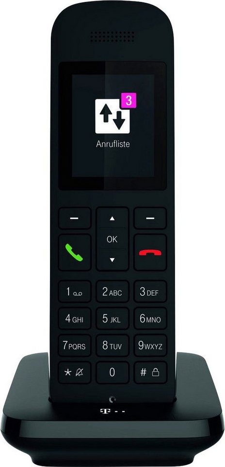 Telekom Sinus 12 Schnurloses DECT-Telefon (Mobilteile: 1), Übersichtliches  5 cm Farbdisplay und einfach gestaltete Benutzeroberfläche