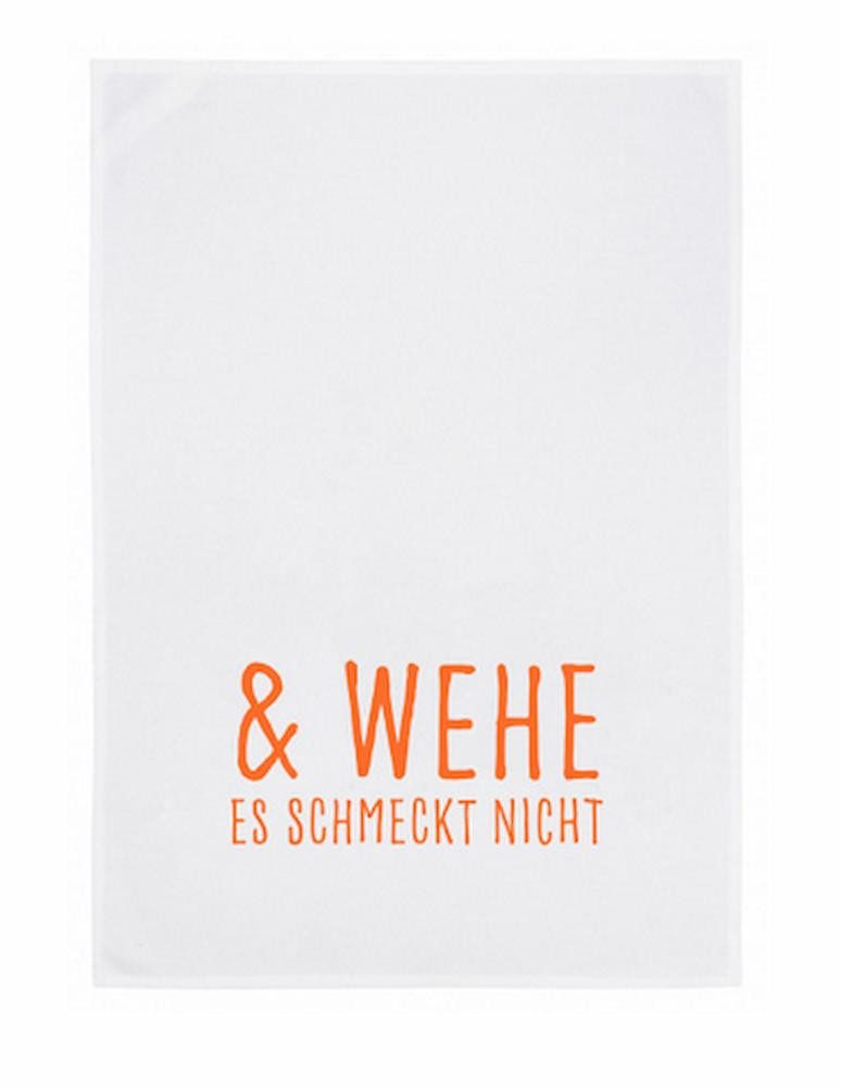 17;30 Hamburg Geschirrtuch & WEHE ES SCHMECKT NICHT, (1-tlg), 50x70cm, Siebdruck