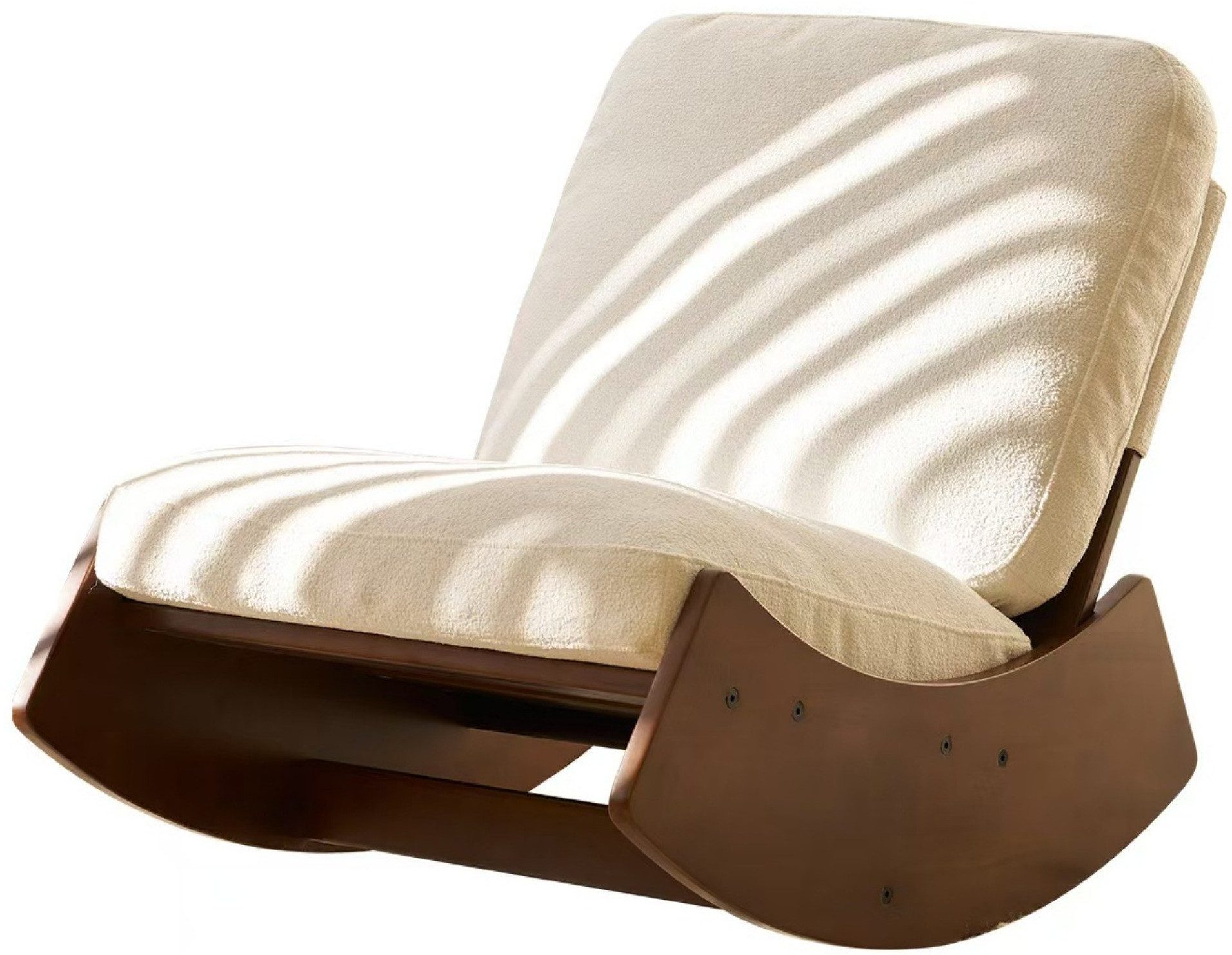 LVHOM Schaukelstuhl Relaxsessel ohne Armlehnen, gepolstertem Kissen, Massivholzrahmen (Chenille/Cord, ergonomische Rückenlehne, robust und langlebig, bis zu 150kg, pflegeleicht, einfach zu montieren), für Wohnzimmer,Arbeitszimmer,Schlafzimmer,Freizeitbereiche und Balkone