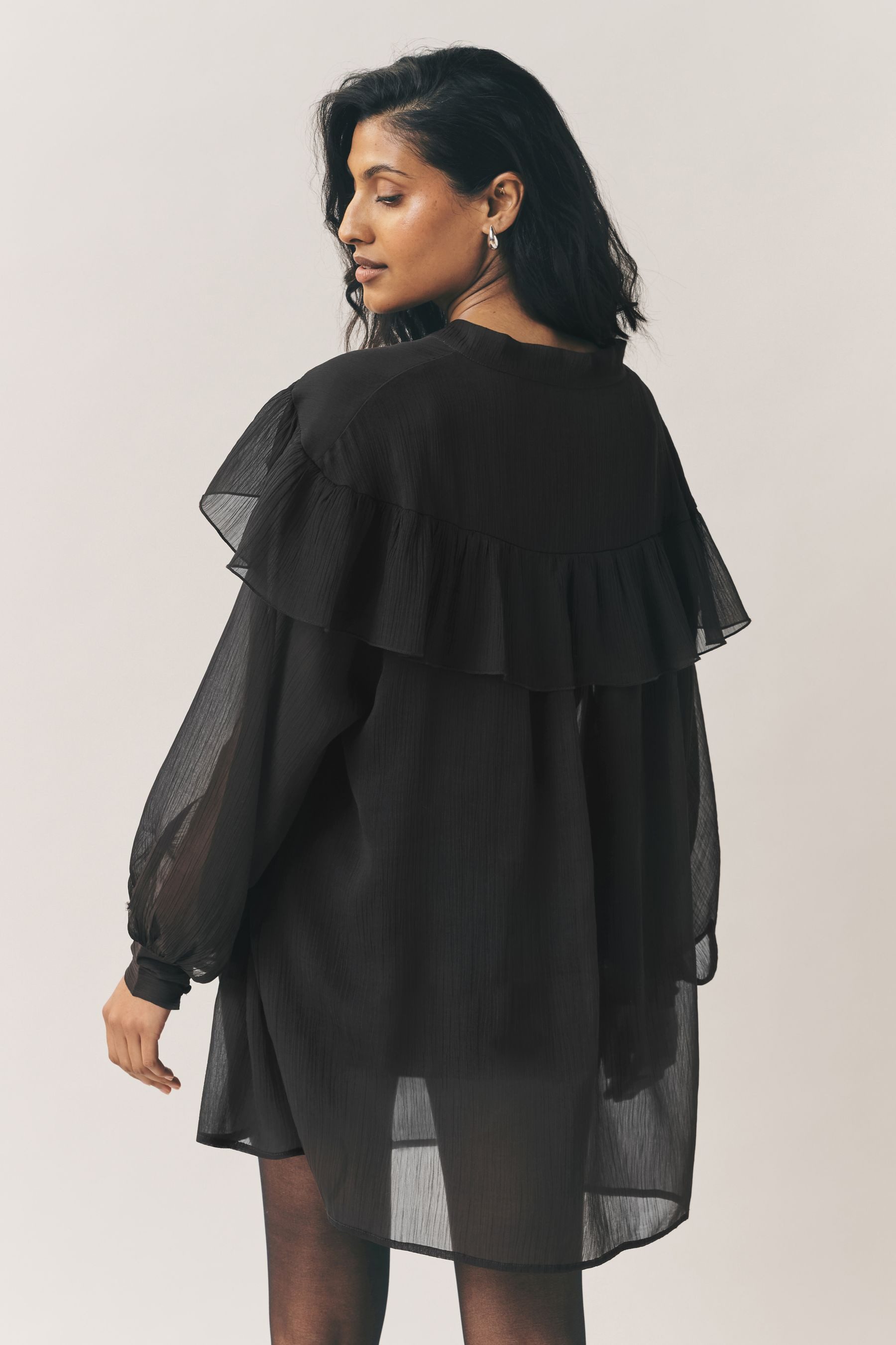 LAURA ASHLEY Minikleid Laura Ashley Chiffon-Minikleid mit Schluppe (1-tlg) günstig online kaufen