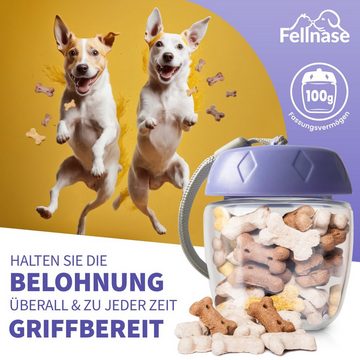 Fellnase Hunde-Futterautomat Hunde Tinkflasche mit Futterbox 500 ml
