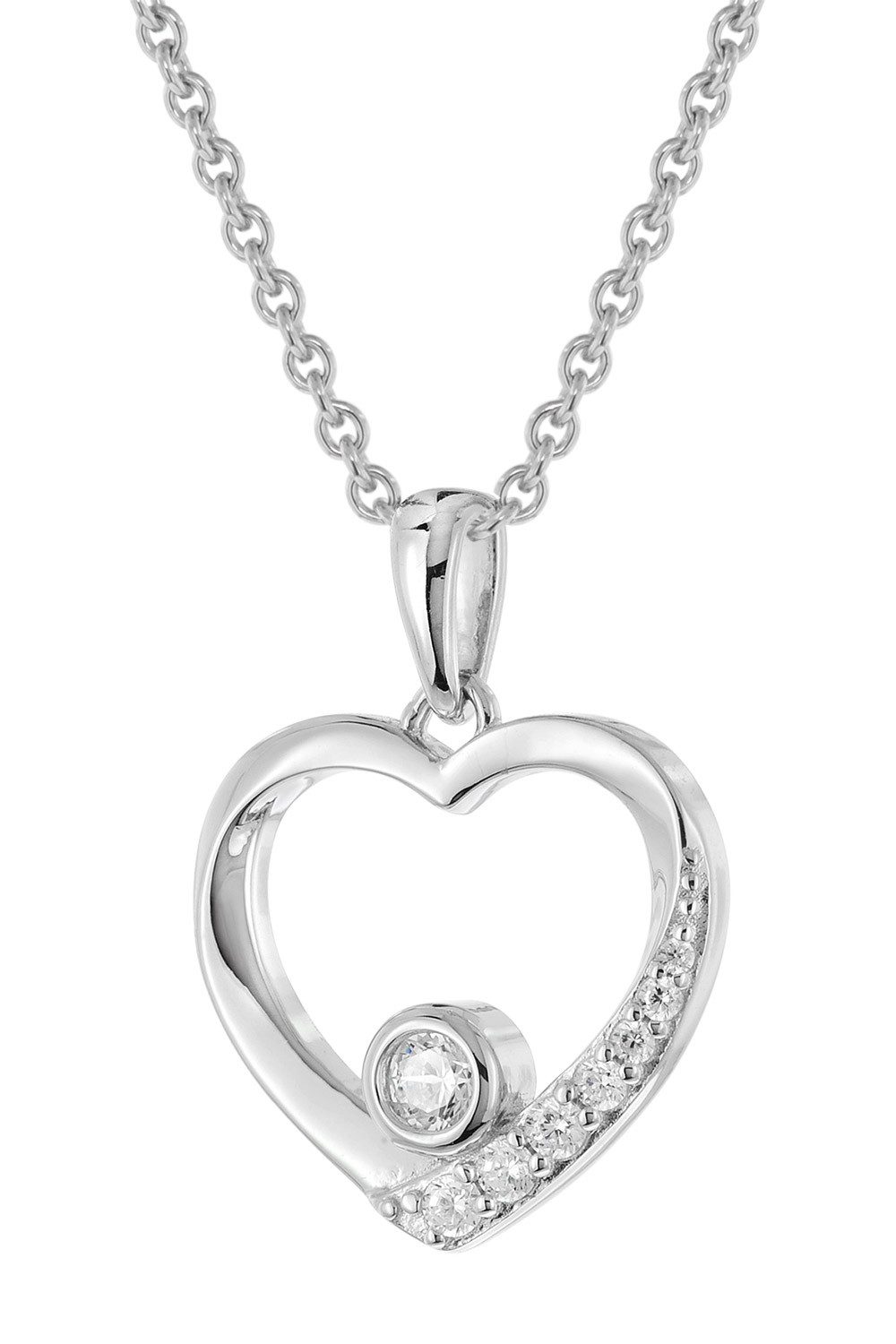 Kette mit Anhänger mit Herz-Anhänger 925 Silber