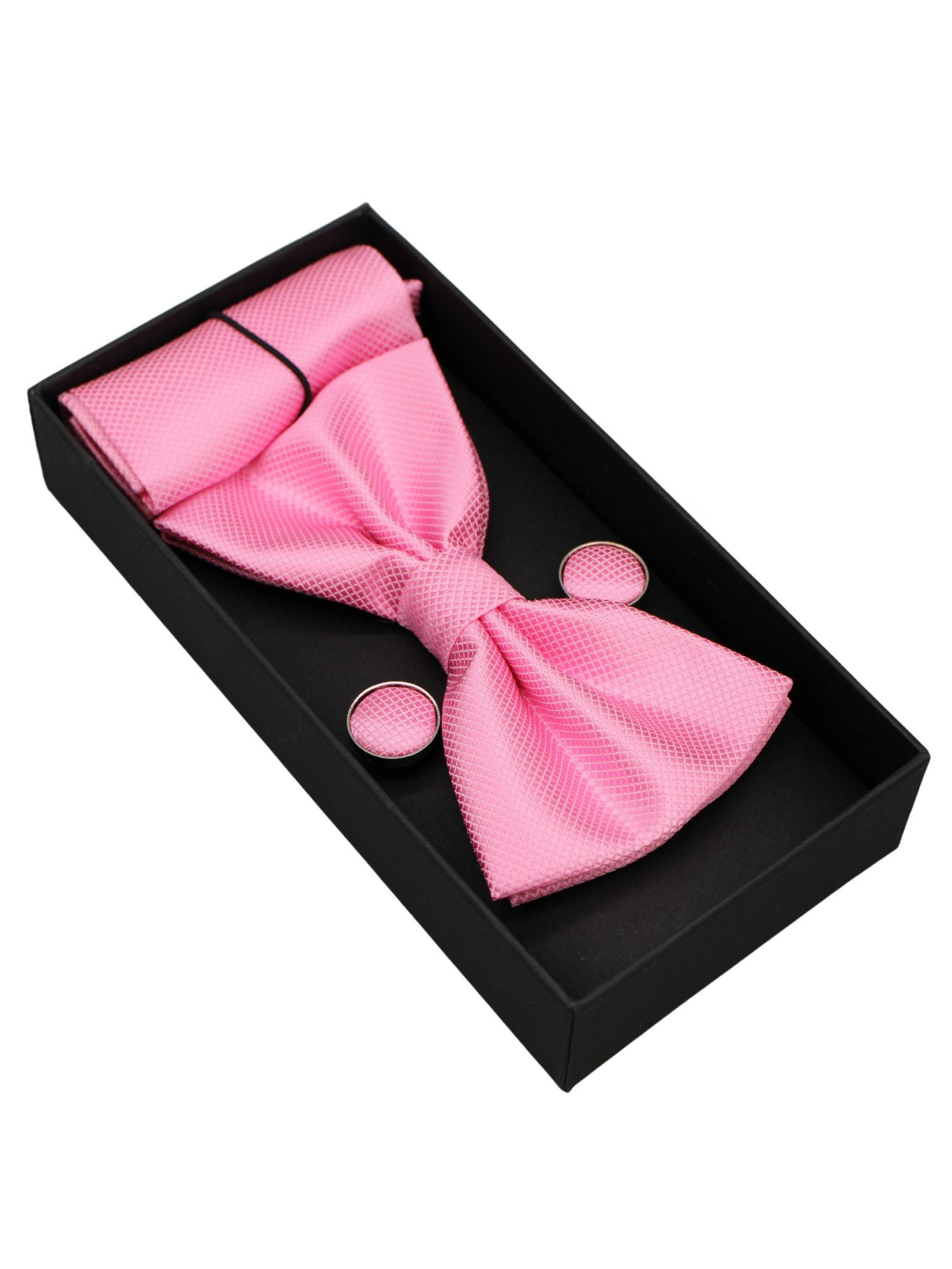 ANTALUX Fliege Elegantes 4-teiliges Herren-Set: Fliege, Tuch & Manschettenk günstig online kaufen