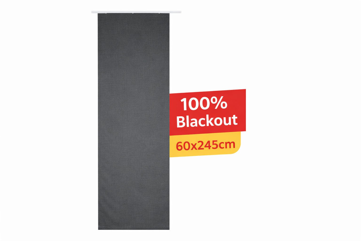 Stoffschmiede Schiebegardine, Blickdicht, 60x245cm, Paneelwagen, Lichtschutz, 100% Blackout